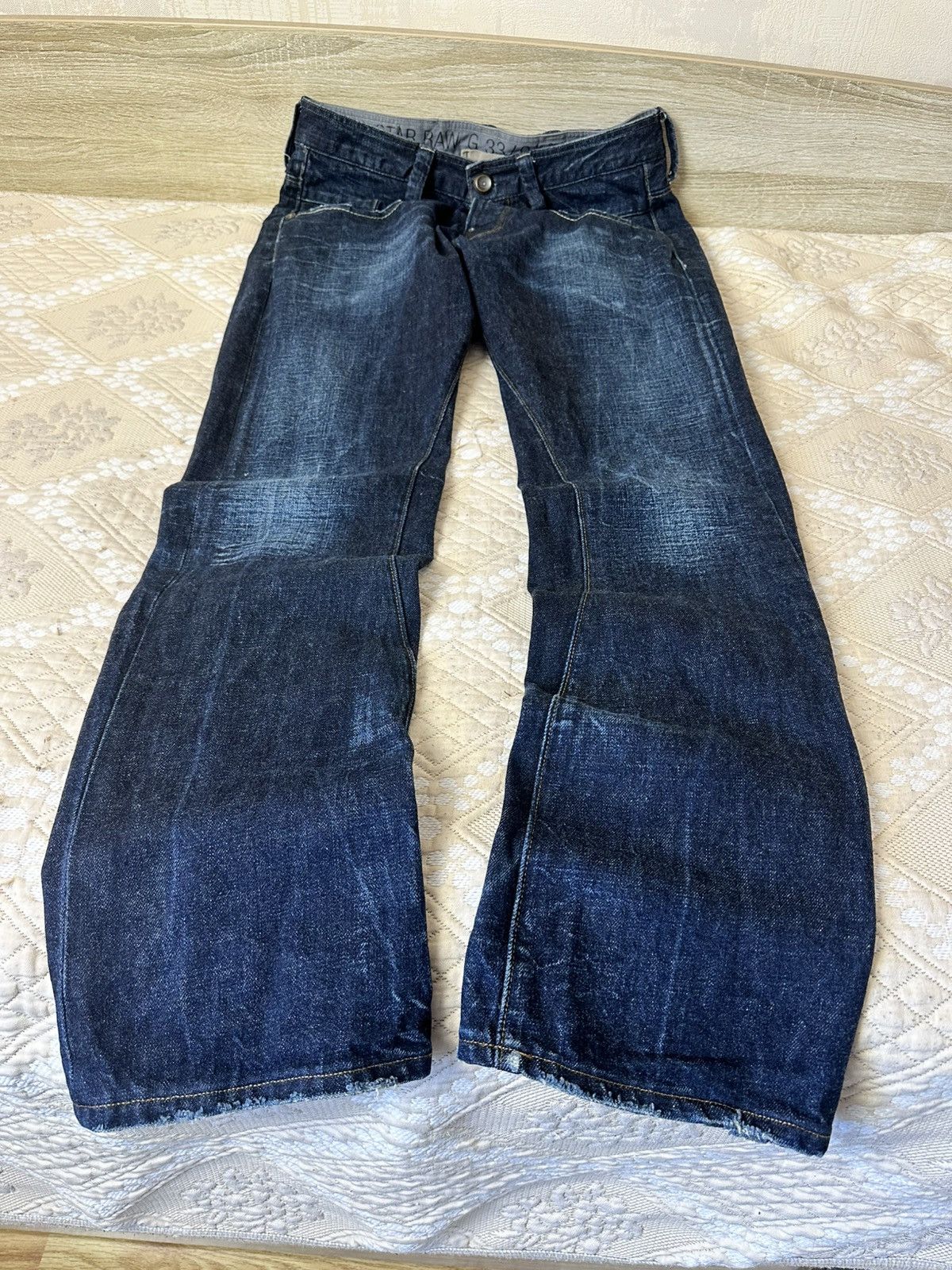 G-Star 🔥 G Star Raw 3301 Vintage Blue Denim Pants Jeans Trousers Size US 32 / EU 48 - 5 Thumbnail