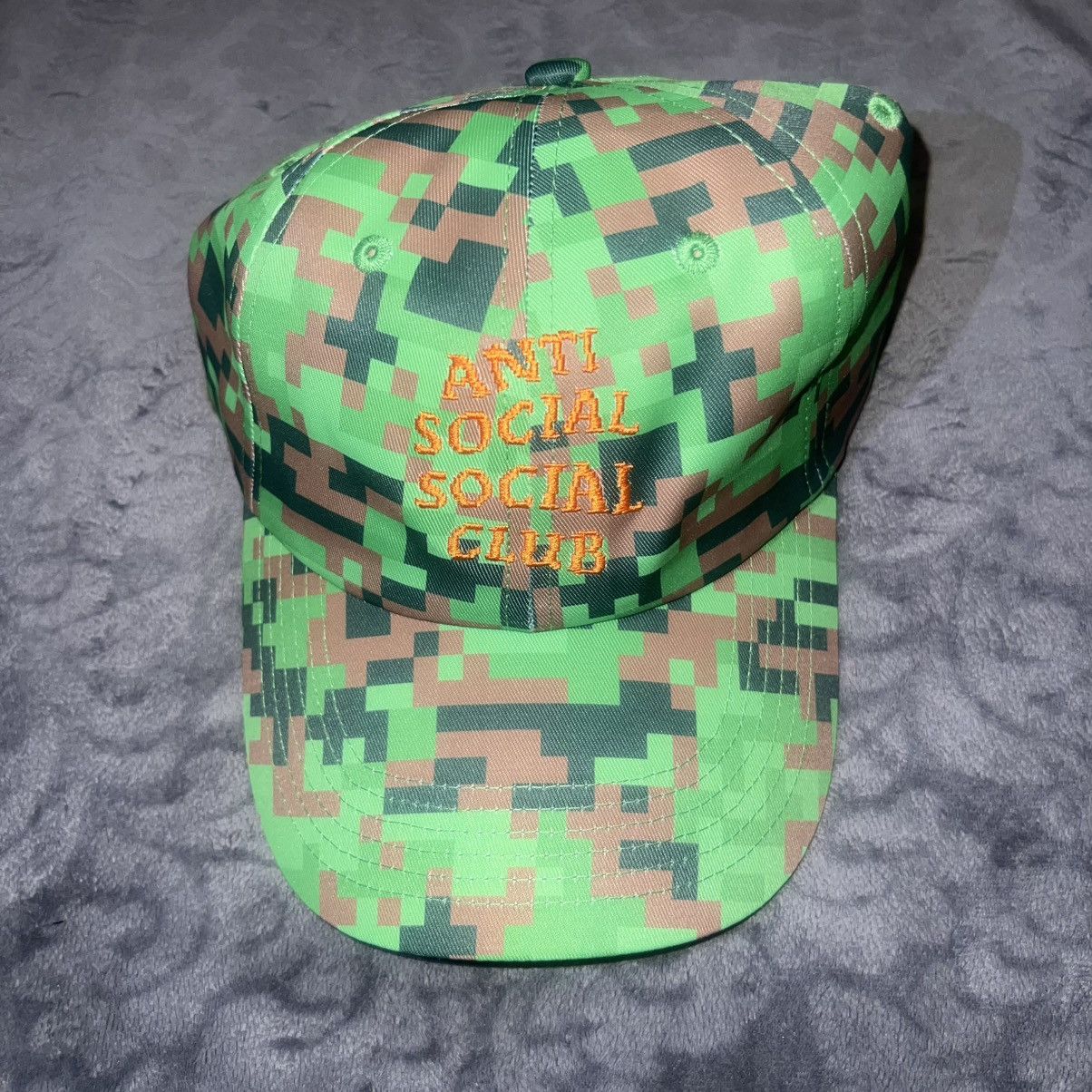Anti Social Social Club NEW Minecraft x Anti Social Social Club Pixel Camo 6P Hat Size ONE SIZE - 2 Thumbnail