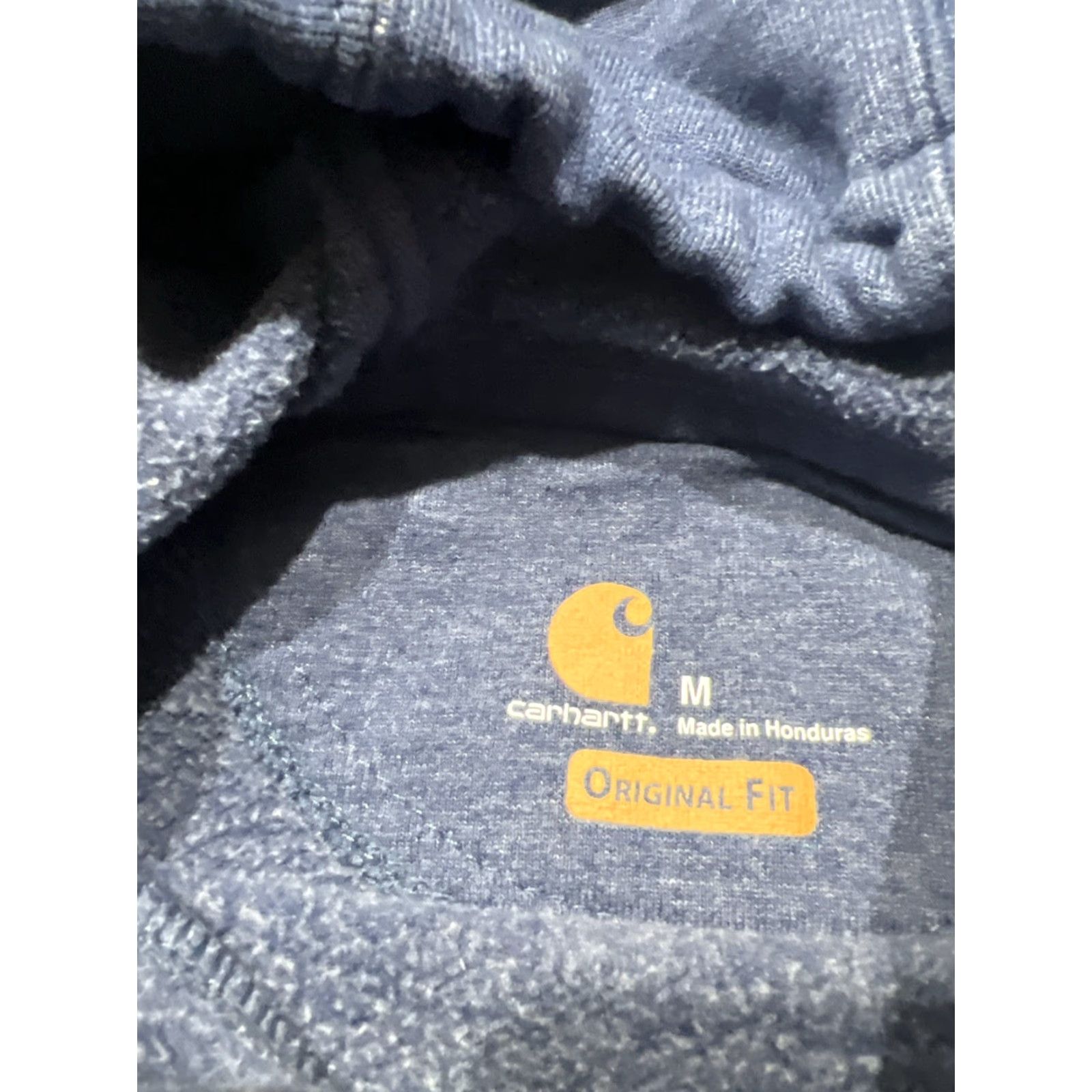Carhartt Carhartt Hoodie Mens M Blue Sweatshirt Logo Spellout Pullover Workwear Long Sleeve Drawstring High Neck Pockets Tagless Cotton Regular Size US M / EU 48-50 / 2 - 5 Thumbnail