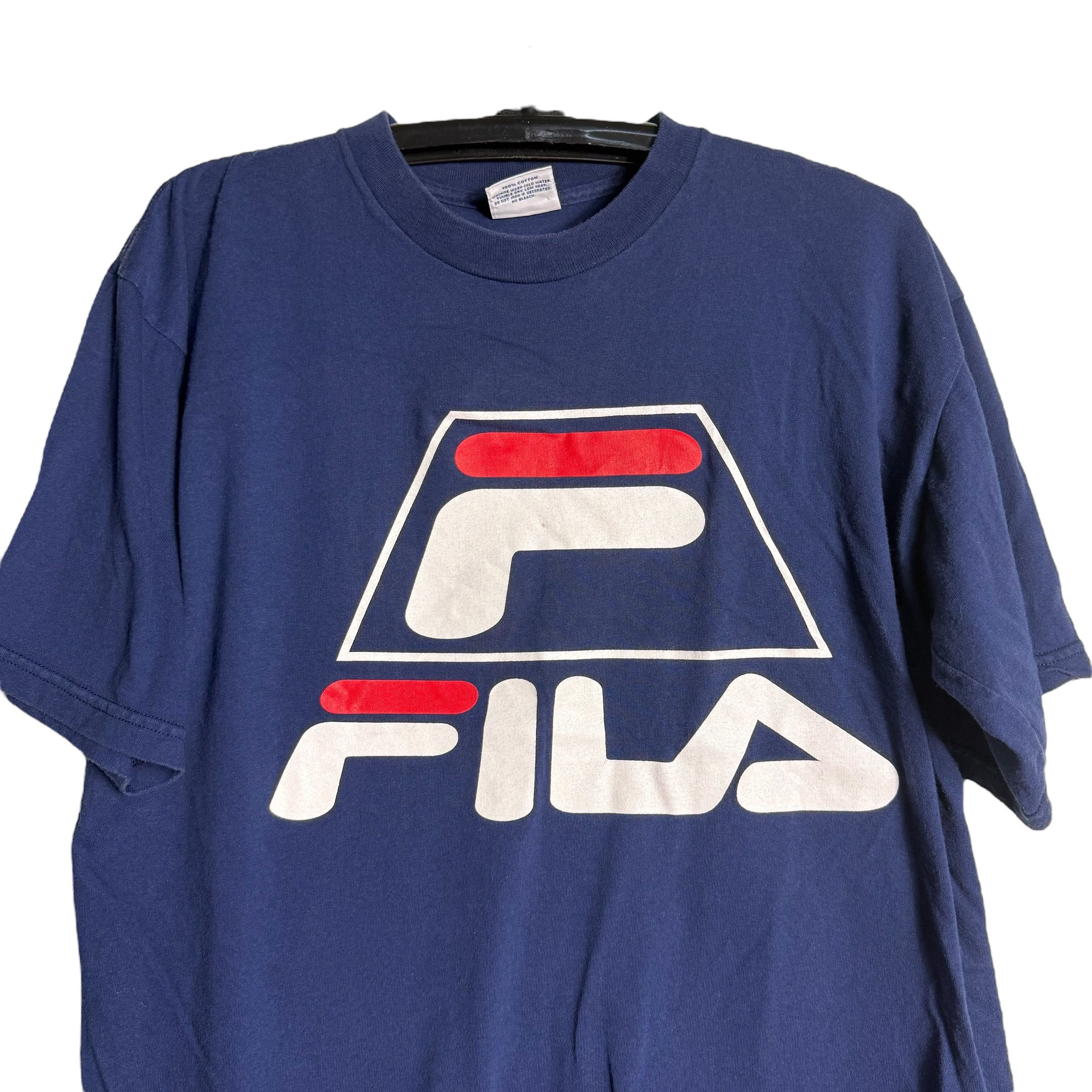 Fila 🔥RARE🔥Vintage 90s Fila Spell Out T-shirt Made in USA Size US M / EU 48-50 / 2 - 2 Thumbnail