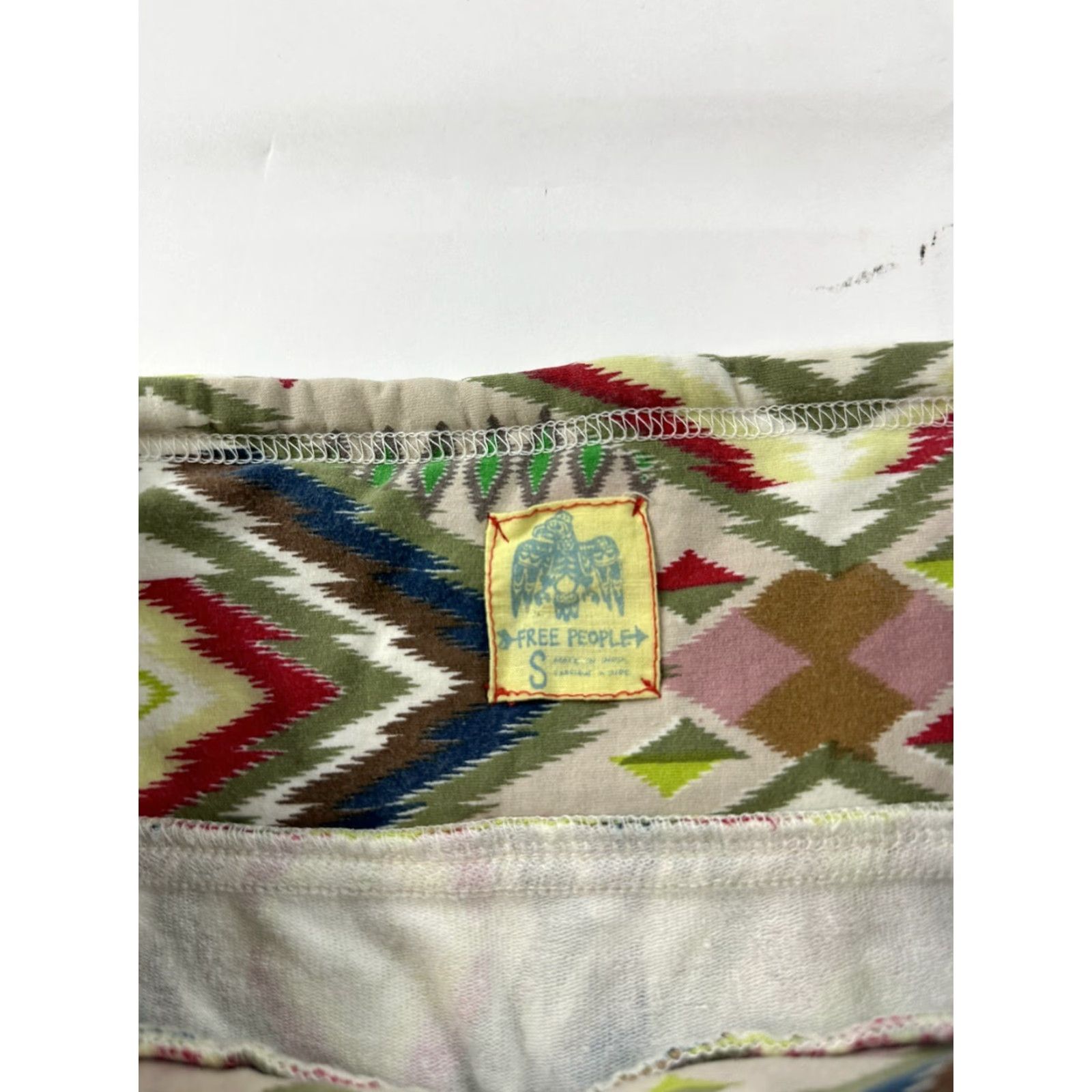 Free People FREE PEOPLE Skirt Women’s Small Tribal Pattern Pleated Stretch Pencil Size 28" / US 6 / IT 42 - 3 Thumbnail