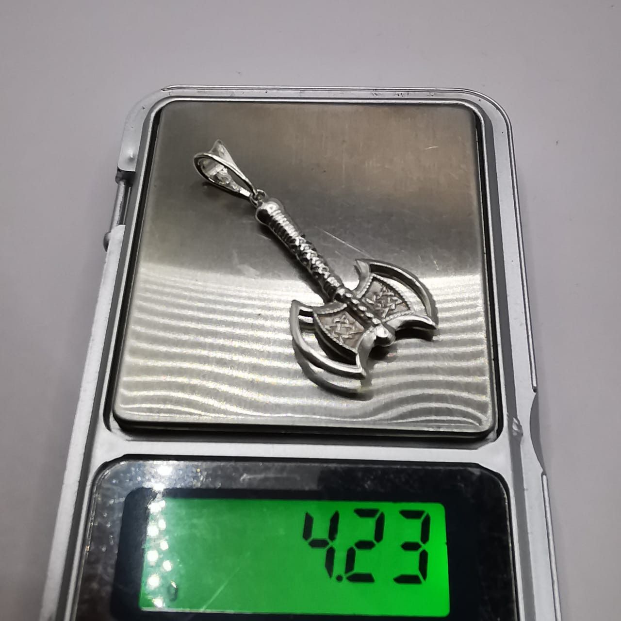 Sterling Silver Vintage Pendant "Perun's Axe " made of 925 silver 4,23g Size ONE SIZE - 6 Thumbnail