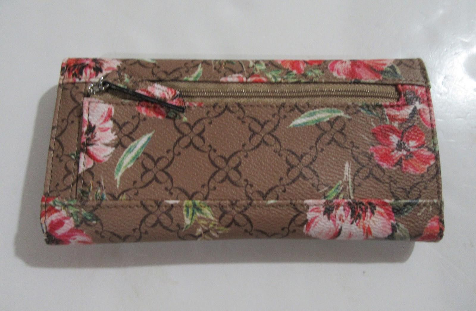 Nine West Nine West Trifold Checkbook Wallet Tan Floral NWOT Size ONE SIZE - 2 Thumbnail