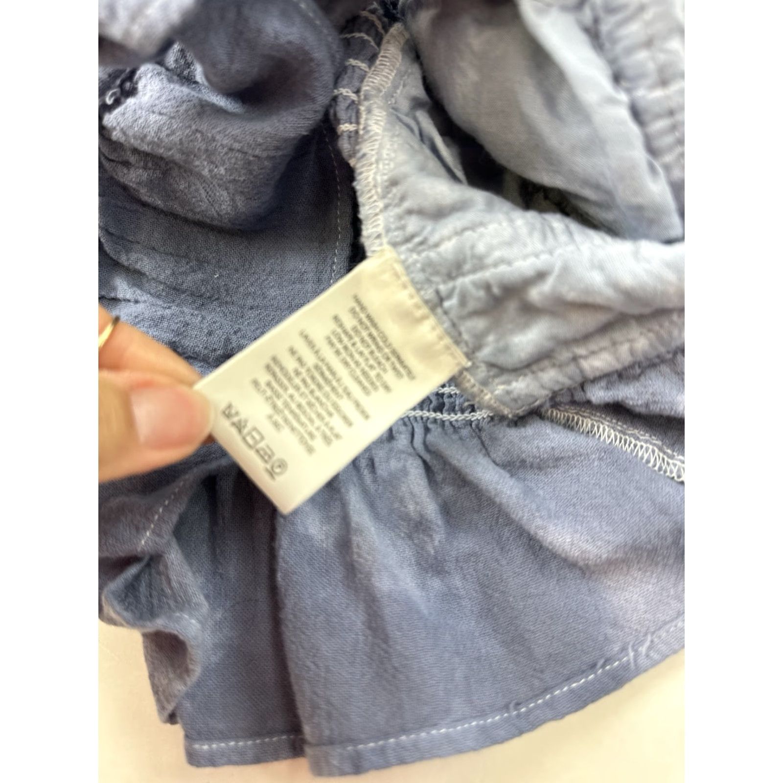 Free People VINTAGE Free People Shirt Women’s M Blue Tie Dye Boho Peasant Blouse Top Size M / US 6-8 / IT 42-44 - 4 Thumbnail