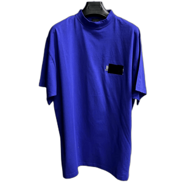 Balenciaga Balenciaga Blue Letter Logo Short Sleeve T-Shirt-2506 Size US M / EU 48-50 / 2 - 1 Thumbnail