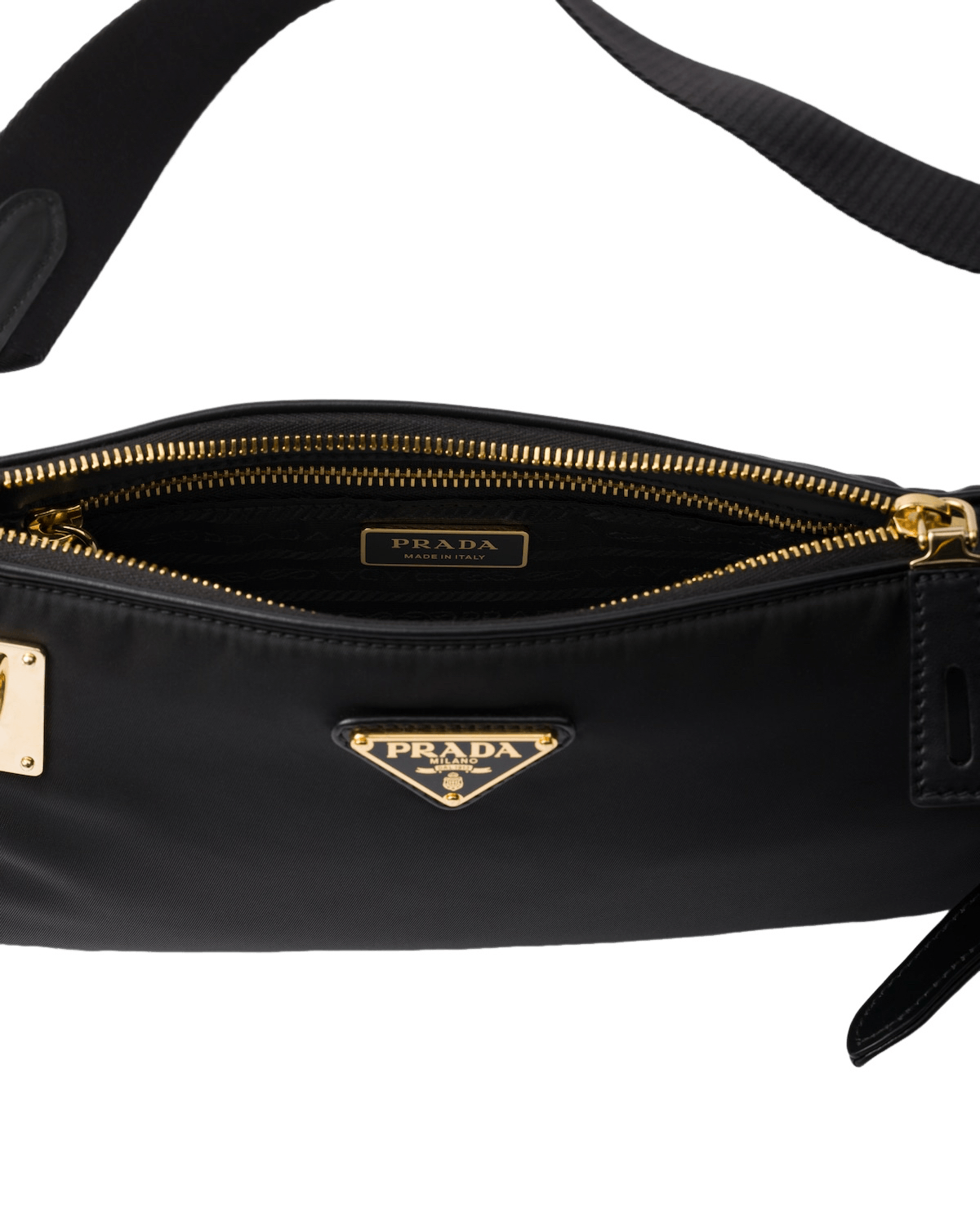 Prada PRADA Black Small Re-Nylon Leather Shoulder Bag New Size ONE SIZE - 4 Thumbnail
