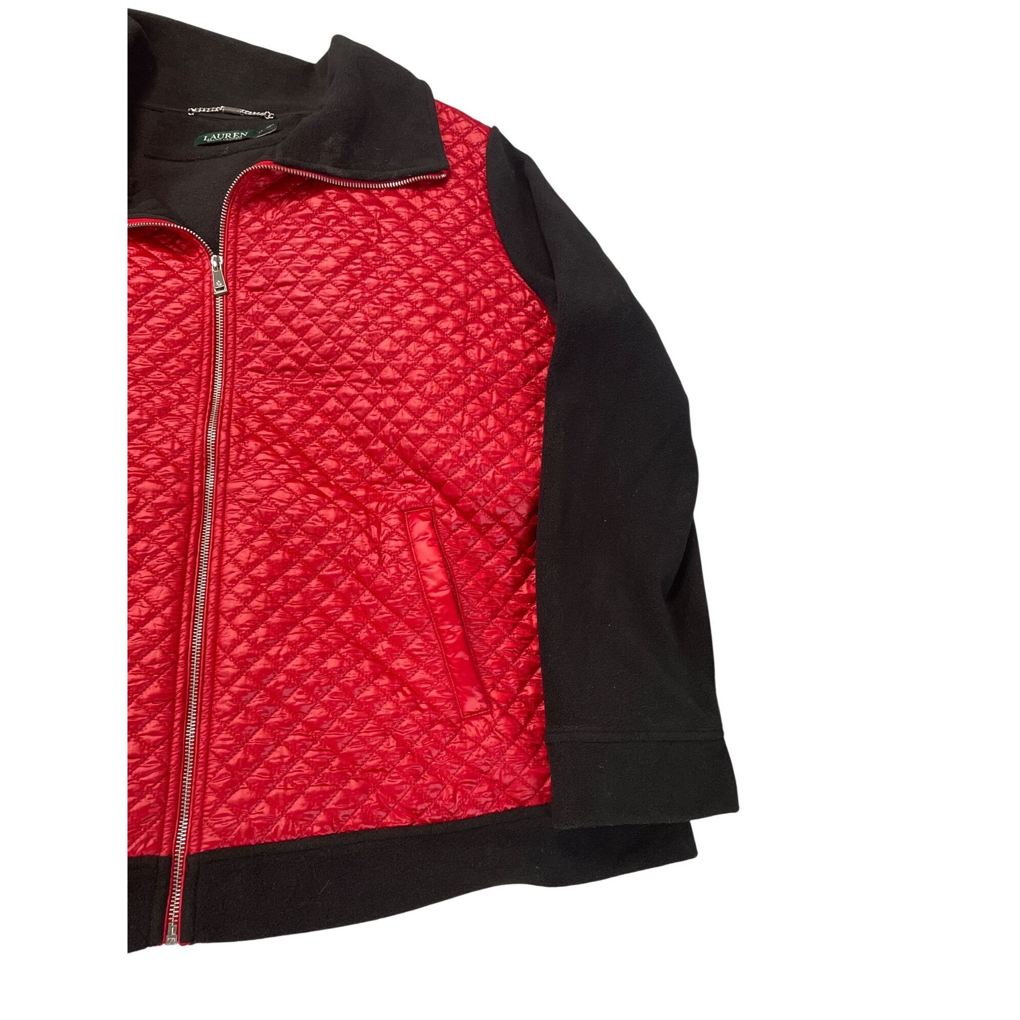 Lauren Ralph Lauren Lauren Ralph Lauren Womens Black Red Diamond Quilted Zip Fle Size 3XL / US 20-22 - 7 Thumbnail