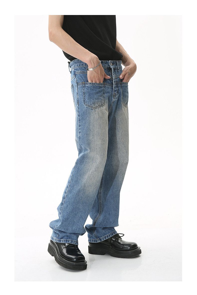 Japanese Brand × Jean Blue distressed loose washed straight jeans Size US 32 / EU 48 - 4 Thumbnail