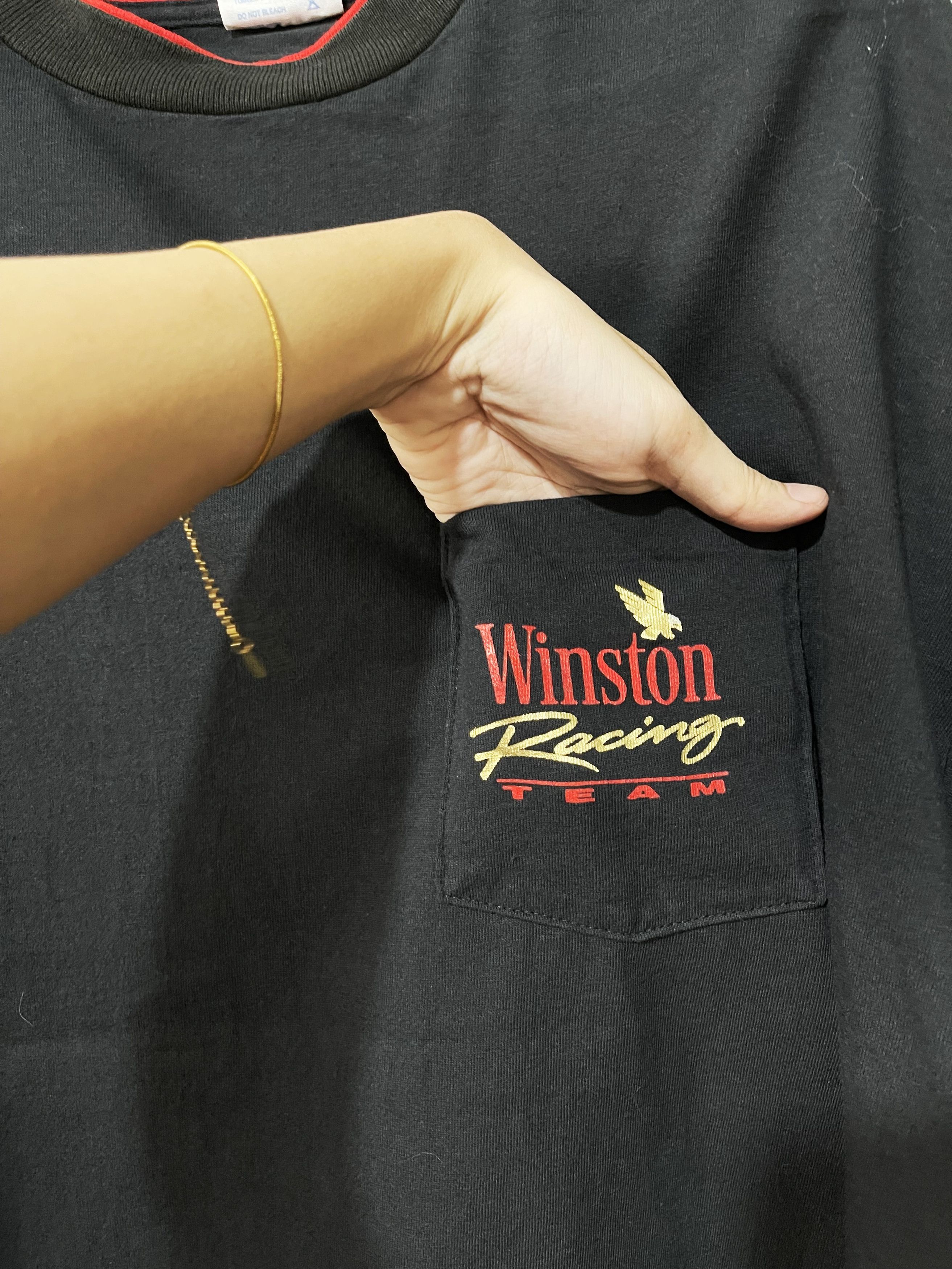 Marlboro × Vintage Vintage 90s Winston Racing Team Pocket Tee Size US XL / EU 56 / 4 - 4 Thumbnail