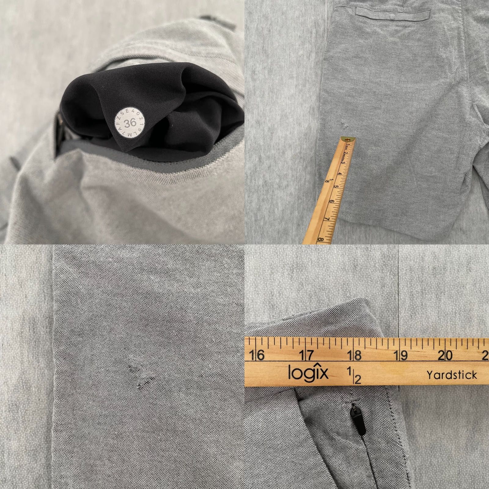 Lululemon VINTAGE Lululemon Shorts Adult 36 Gray Casual Men's Chino Pockets Logo 8in Inseam Size US 36 / EU 52 - 8 Thumbnail