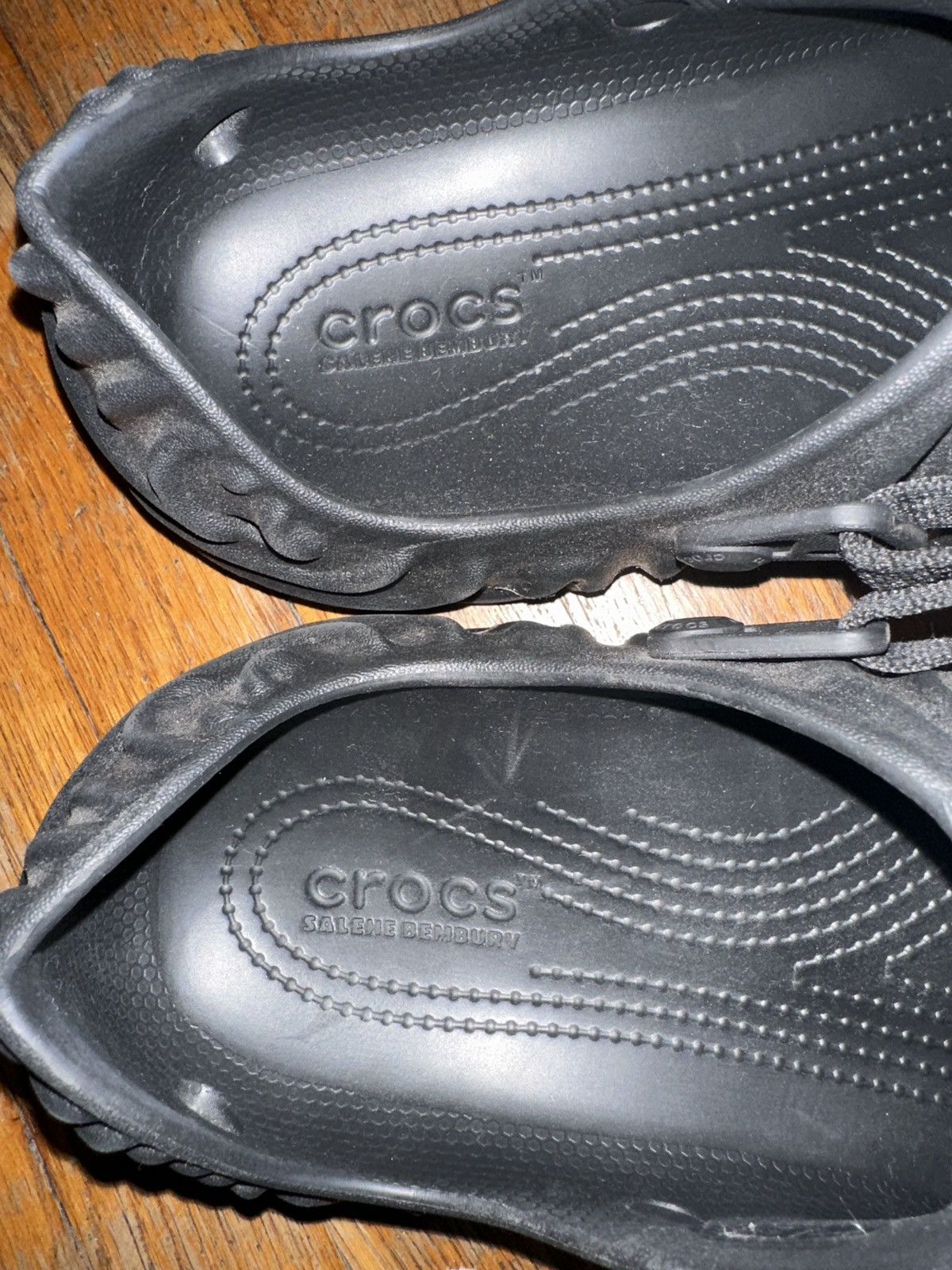 image of Crocs Pollex Clog Sasquatch Shoes in Black, Men's (Size 9)