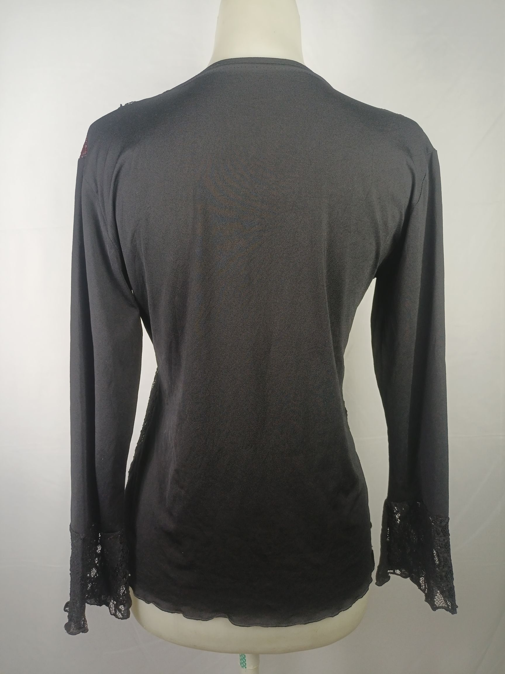 Japanese Brand × Vintage Women's Black Lace Blouse Size M / US 6-8 / IT 42-44 - 10 Thumbnail