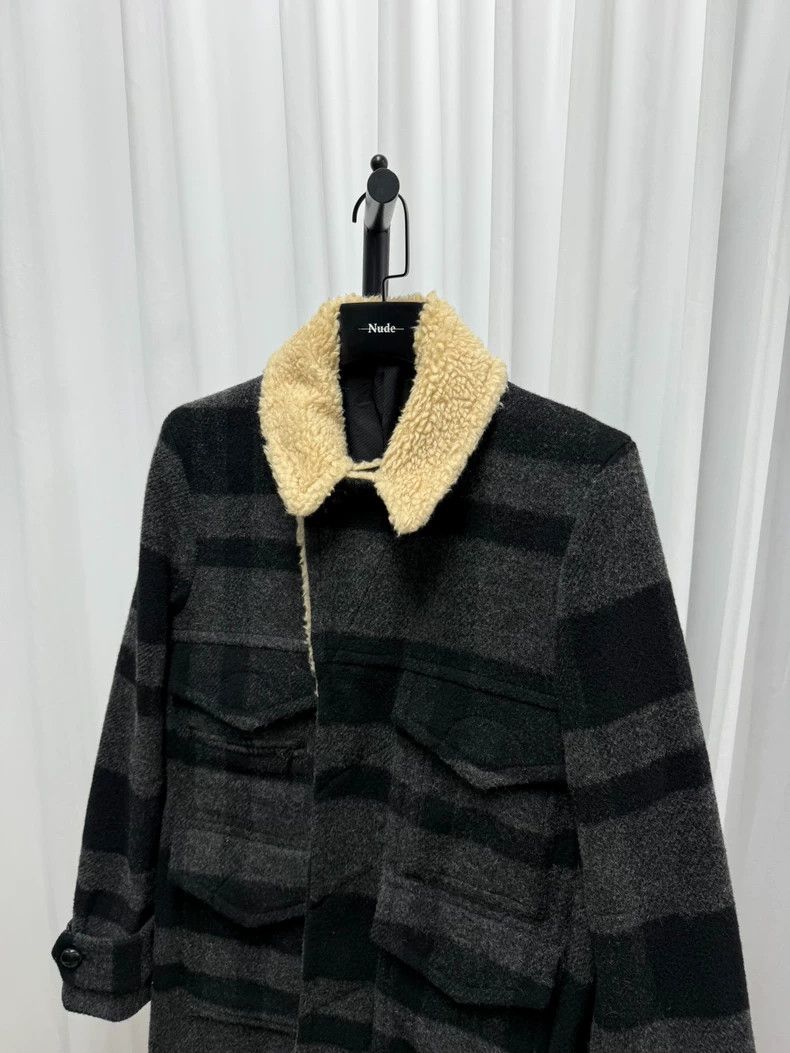 Number (N)ine Number (N)ine 08 AW Fur Collar Plaid Jacket 2502-Nextarrow Size US L / EU 52-54 / 3 - 7 Thumbnail