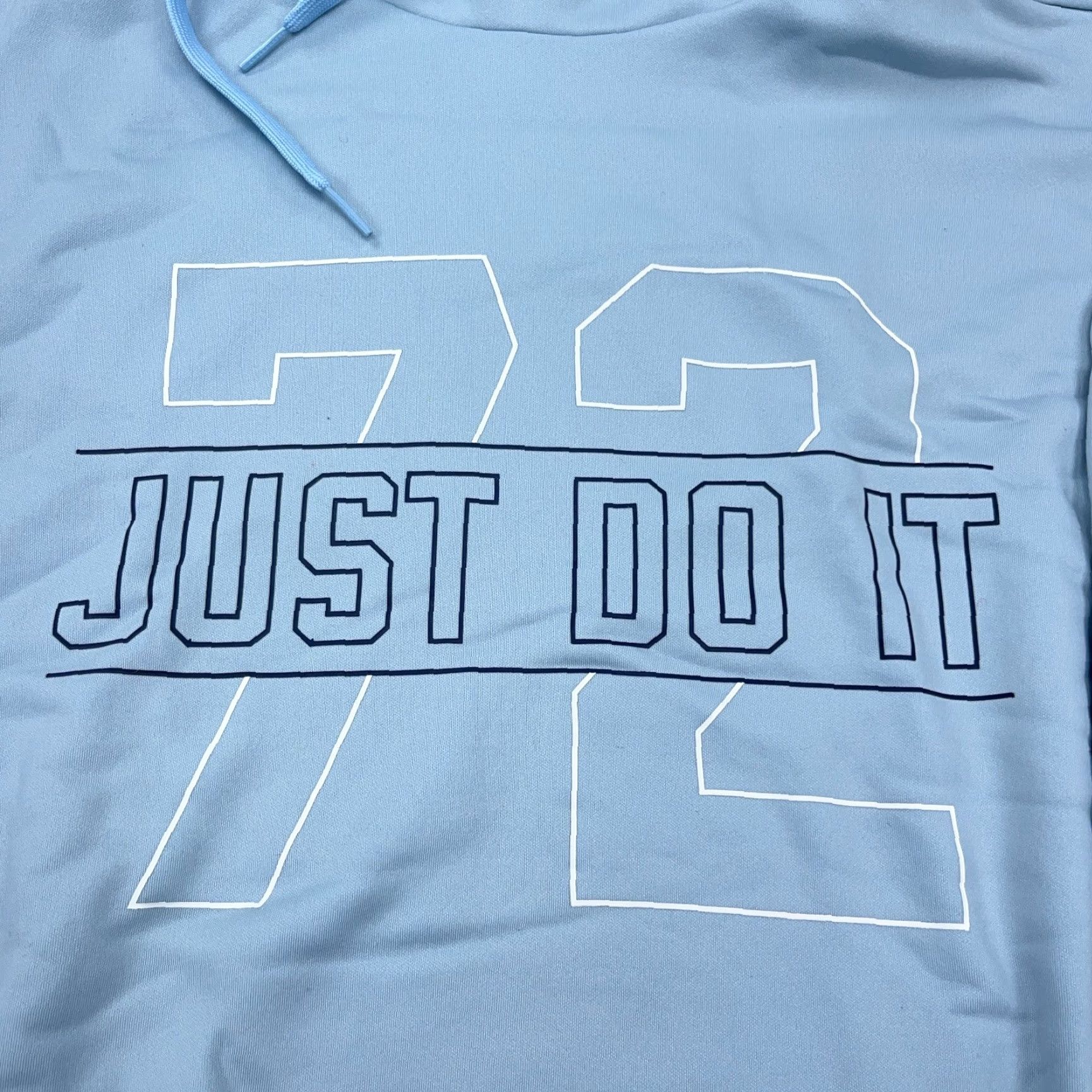 Nike Nike Dri-FIT Sweatshirt Women Small Blue Hooded Pullover Activewear Lightweight Jersey Graphic Logo Size S / US 4 / IT 40 - 2 Thumbnail