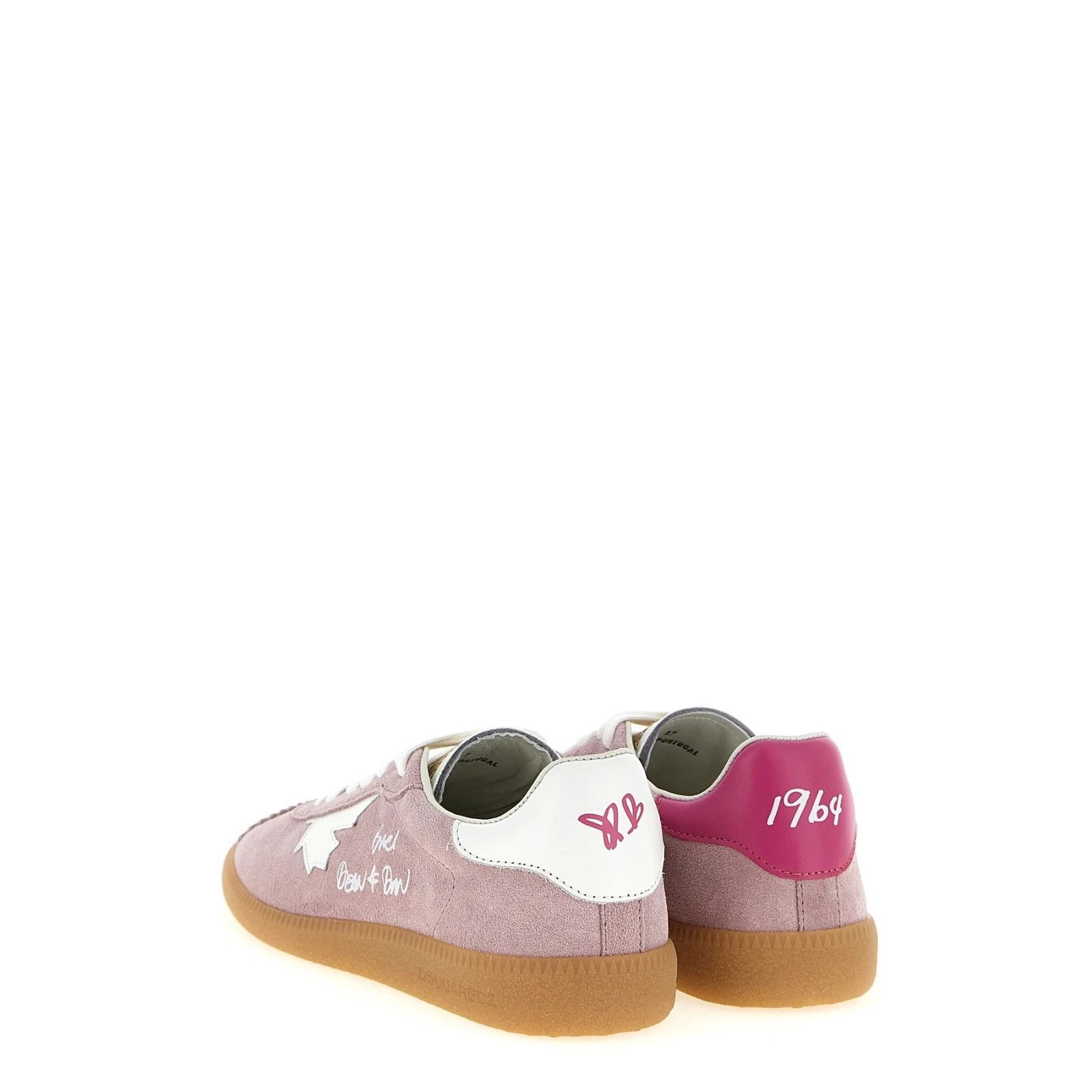 Dsquared2 DSQUARED2 Rebels Pink Leather Sneakers New & Authentic (Wome Size US 7 / IT 37 - 2 Thumbnail