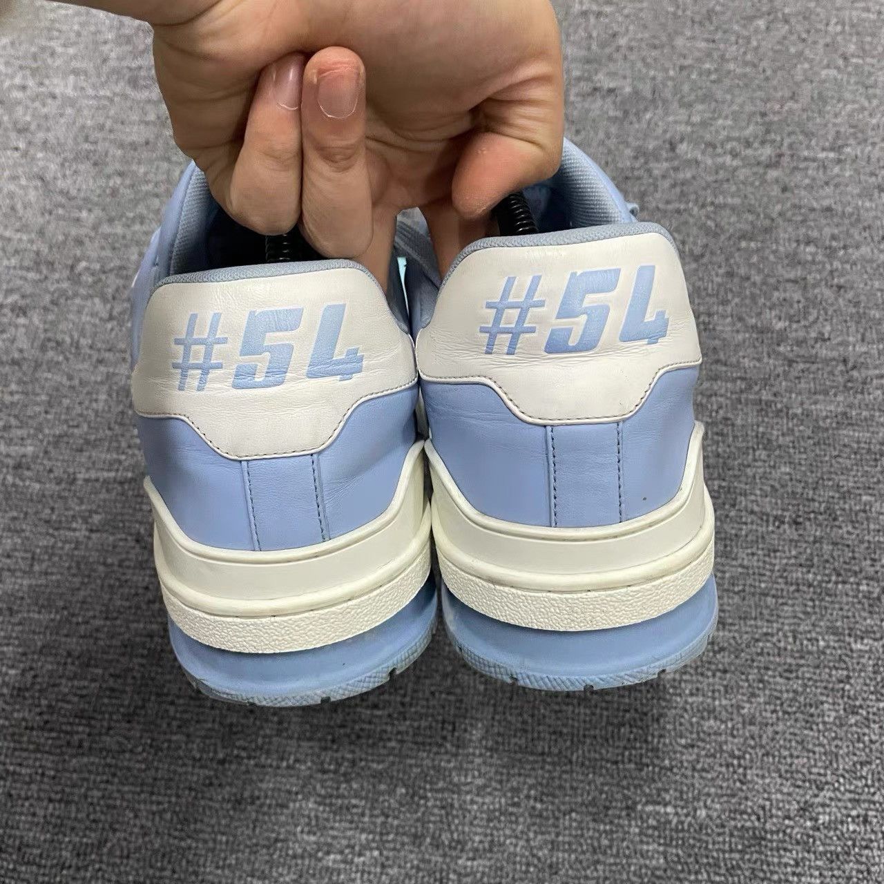 Louis Vuitton Louis Vuitton Trainer Blue And White Sneakers K28 Size US 7 / EU 40 - 3 Thumbnail