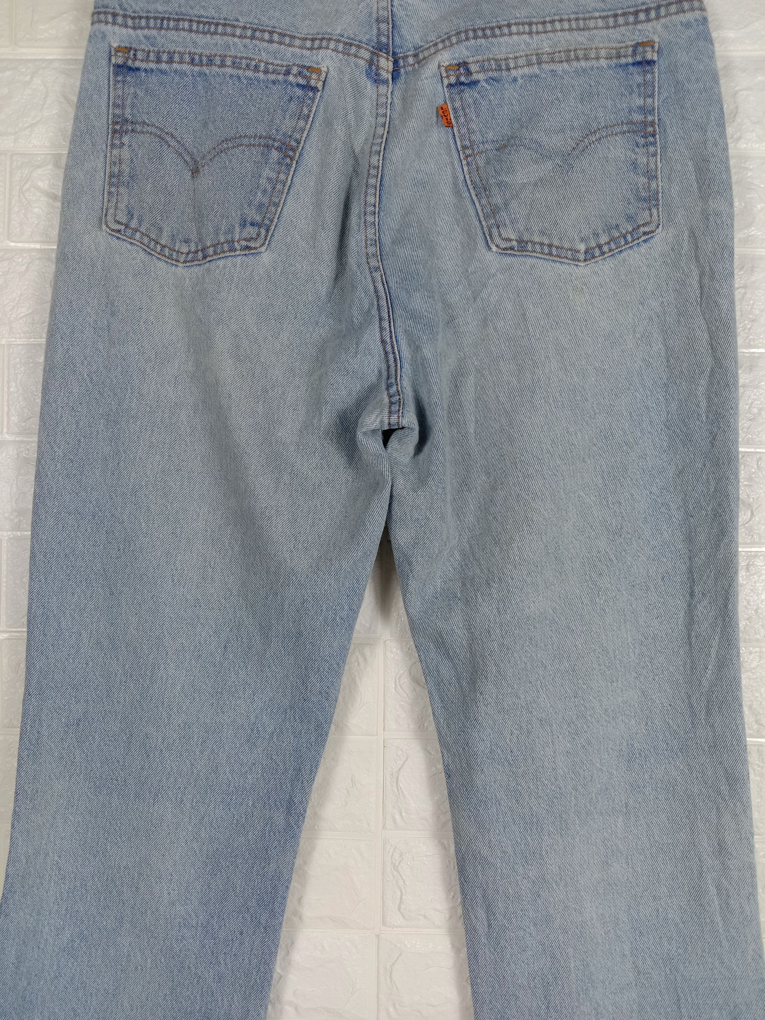 Levi's Vintage 90s Levi's 506 Orange Tab Jeans Light Wash Denim Size US 36 / EU 52 - 7 Thumbnail