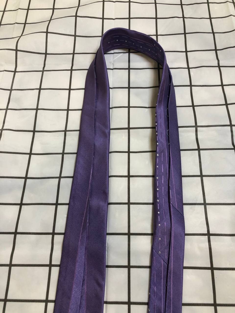 Giorgio Armani Giorgio Armani tie Purple Striped Silk Tie Made In Italy Size ONE SIZE - 7 Thumbnail