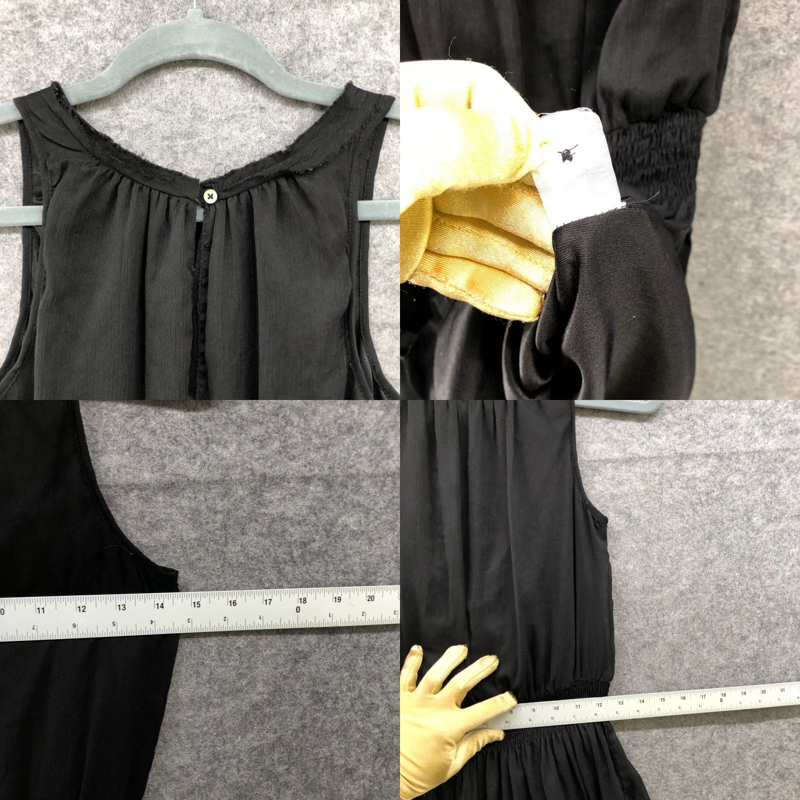 Zara Zara Sleeveless Mini Dress Size S Black Chiffon A Line Tiered Ruffle Party Size XS / US 0-2 / IT 36-38 - 8 Thumbnail