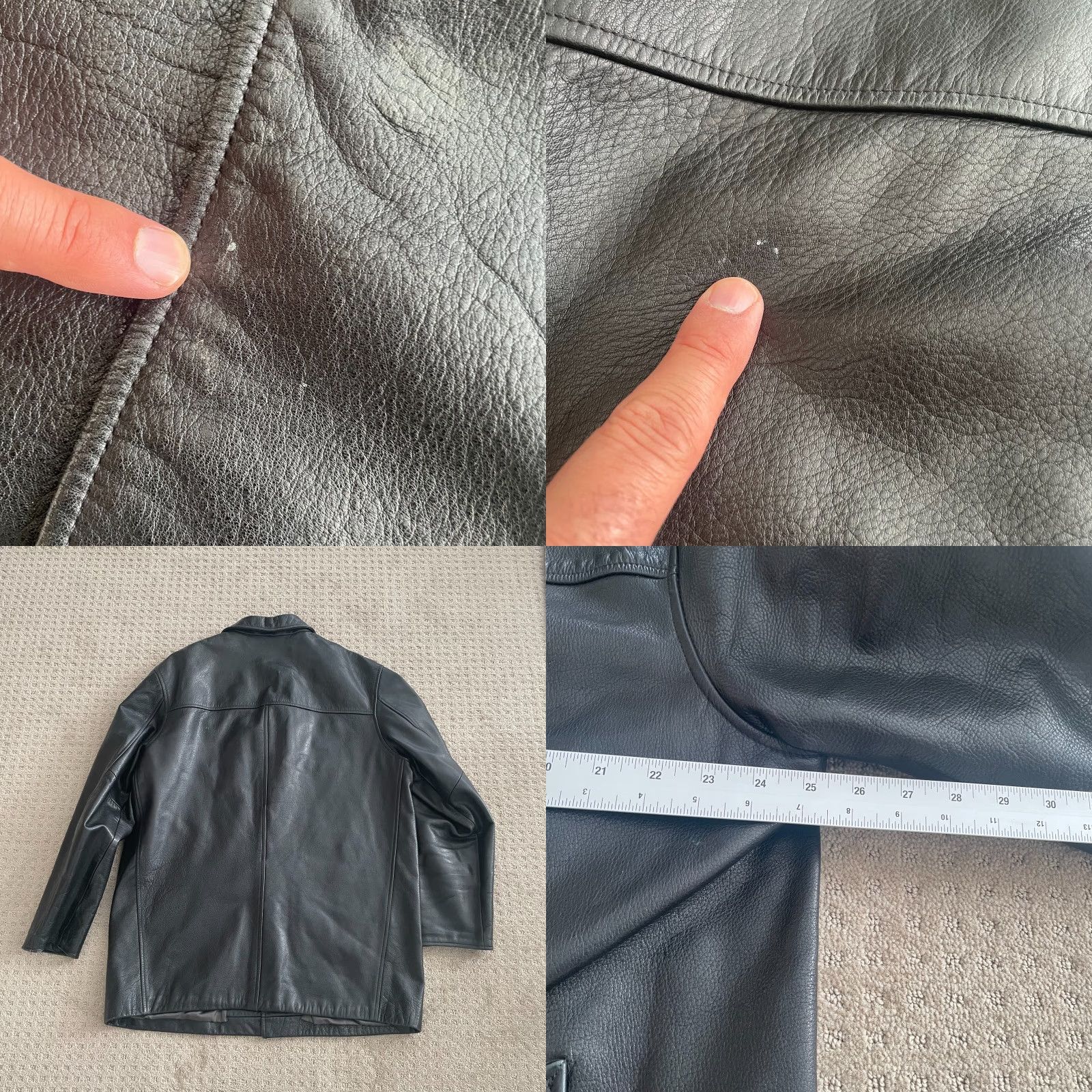 Banana Republic VINTAGE Banana Republic Over Coat Jacket Men XL Black Genuine Leather Button Up Size US XL / EU 56 / 4 - 8 Thumbnail