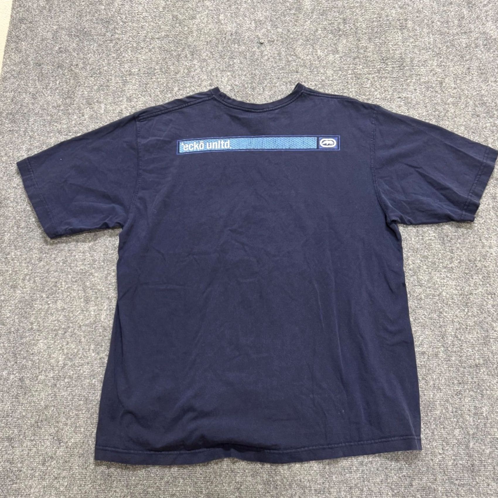 Vintage Y2K Echo UNLTD T-shirt Navy Blue XL Grunge Skater Rhino Mens Size US XL / EU 56 / 4 - 3 Thumbnail