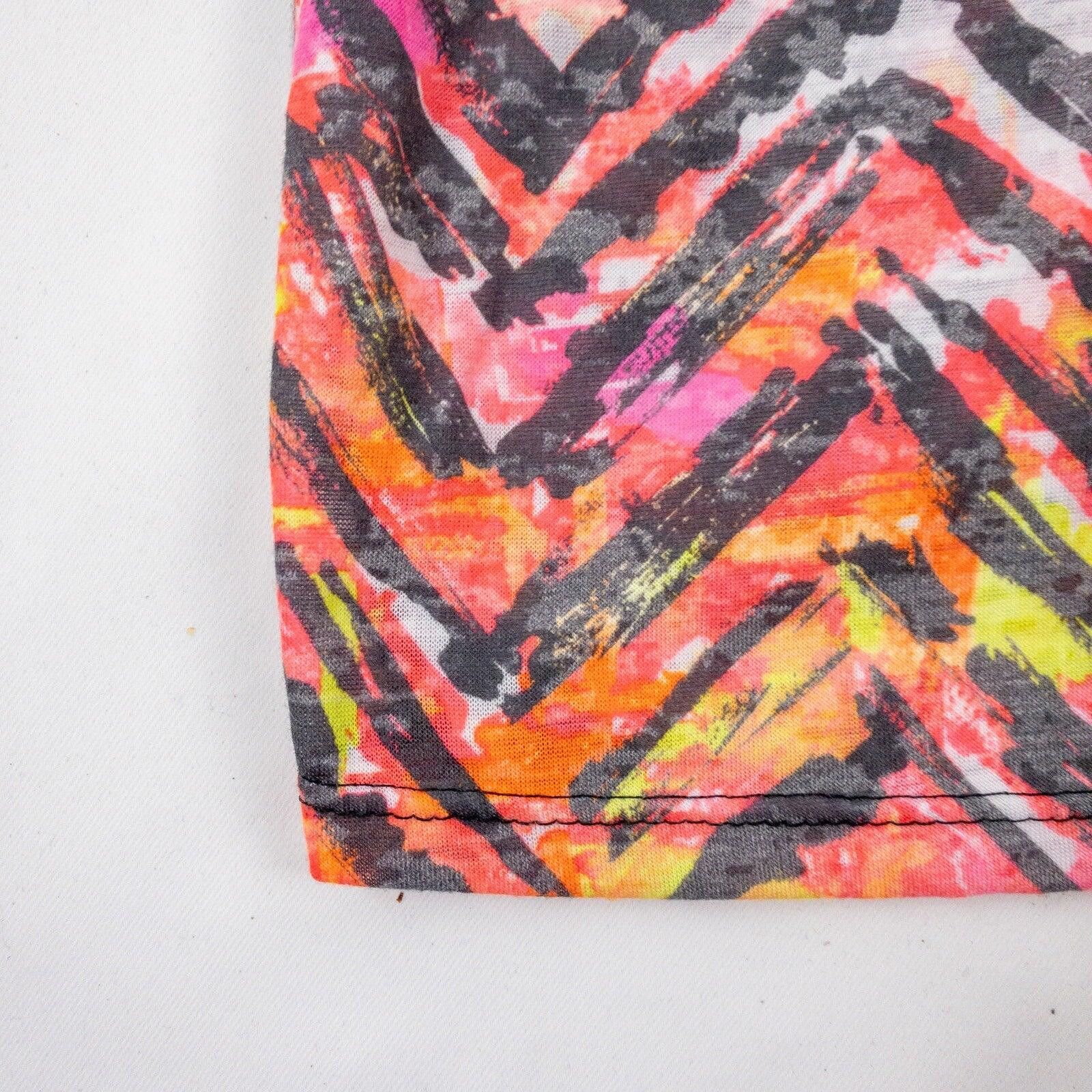 Other Delias Neon Pink Chevron Racerback Tank Top Womens Medium Size M / US 6-8 / IT 42-44 - 4 Thumbnail