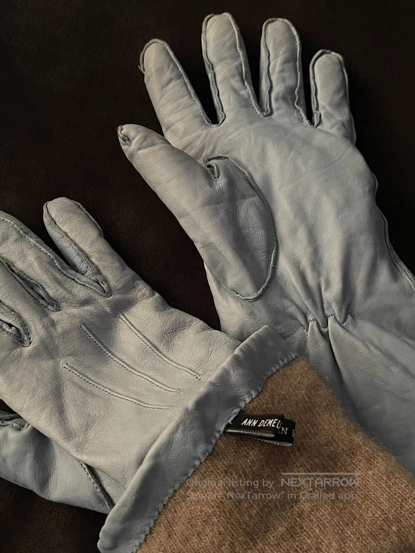 Ann Demeulemeester Ann Demeulemeester Unisex Leather Gloves. Size ONE SIZE - 3 Thumbnail