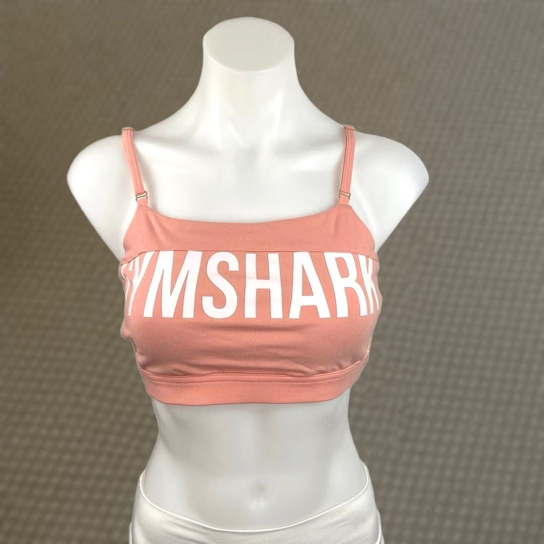 Gymshark Sports Bra Adult M Orange Square Neck Cut Out Cami Crop Tank Athletic Fitness Activewear Yoga Womens, Women's