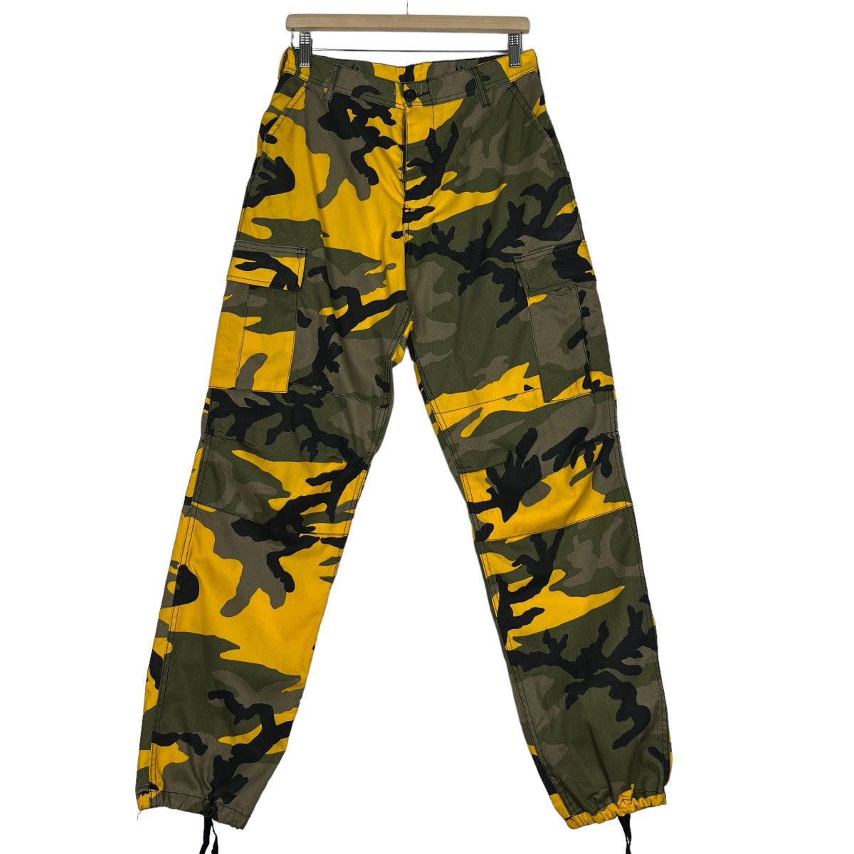 Japanese Brand 🔥 VINTAGE ROTHCO BDU CAMO FLASH CARGO PANTS Size US 29 - 2 Thumbnail