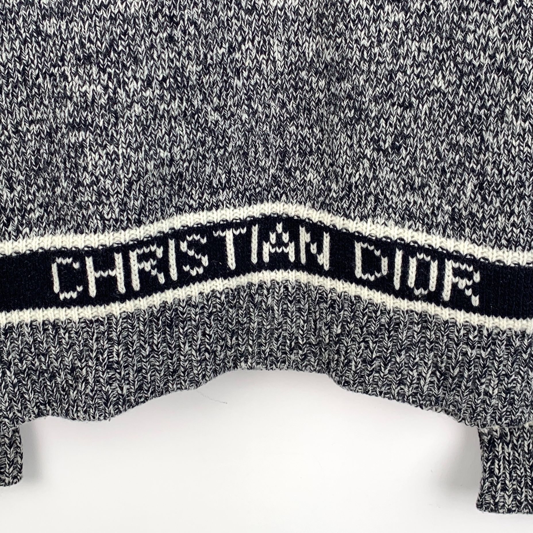 Dior CHRISTIAN DIOR Wool & Cashmere Marled V-Neck Sweater With Lo Size L / US 10 / IT 46 - 4 Thumbnail