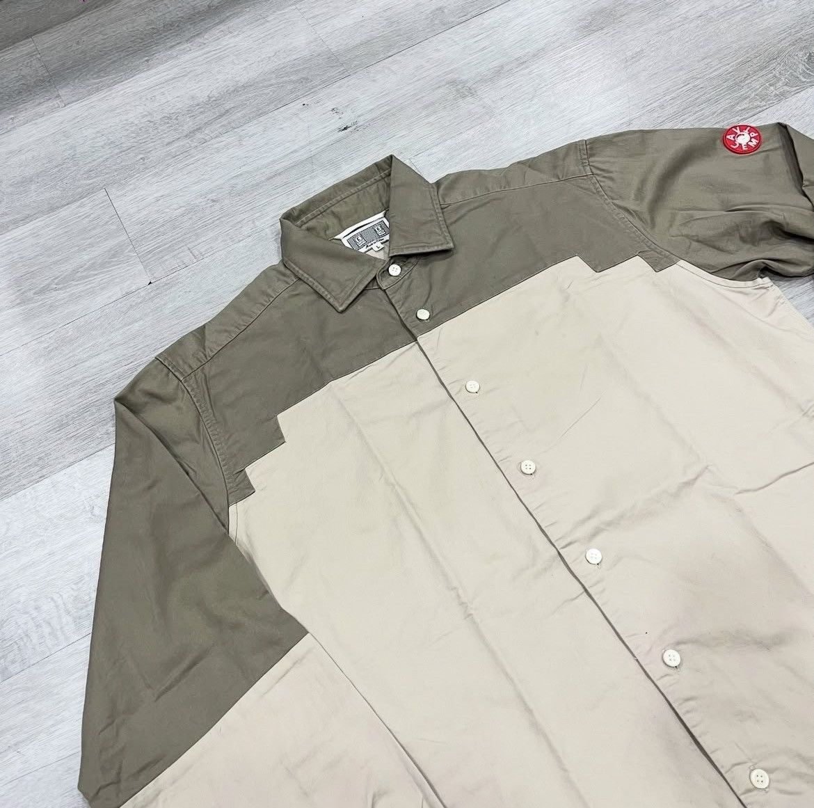 Cav Empt 🇯🇵 Cav Empt Brick Block Shirt Button Up Beige/Green Army Size US L / EU 52-54 / 3 - 2 Thumbnail