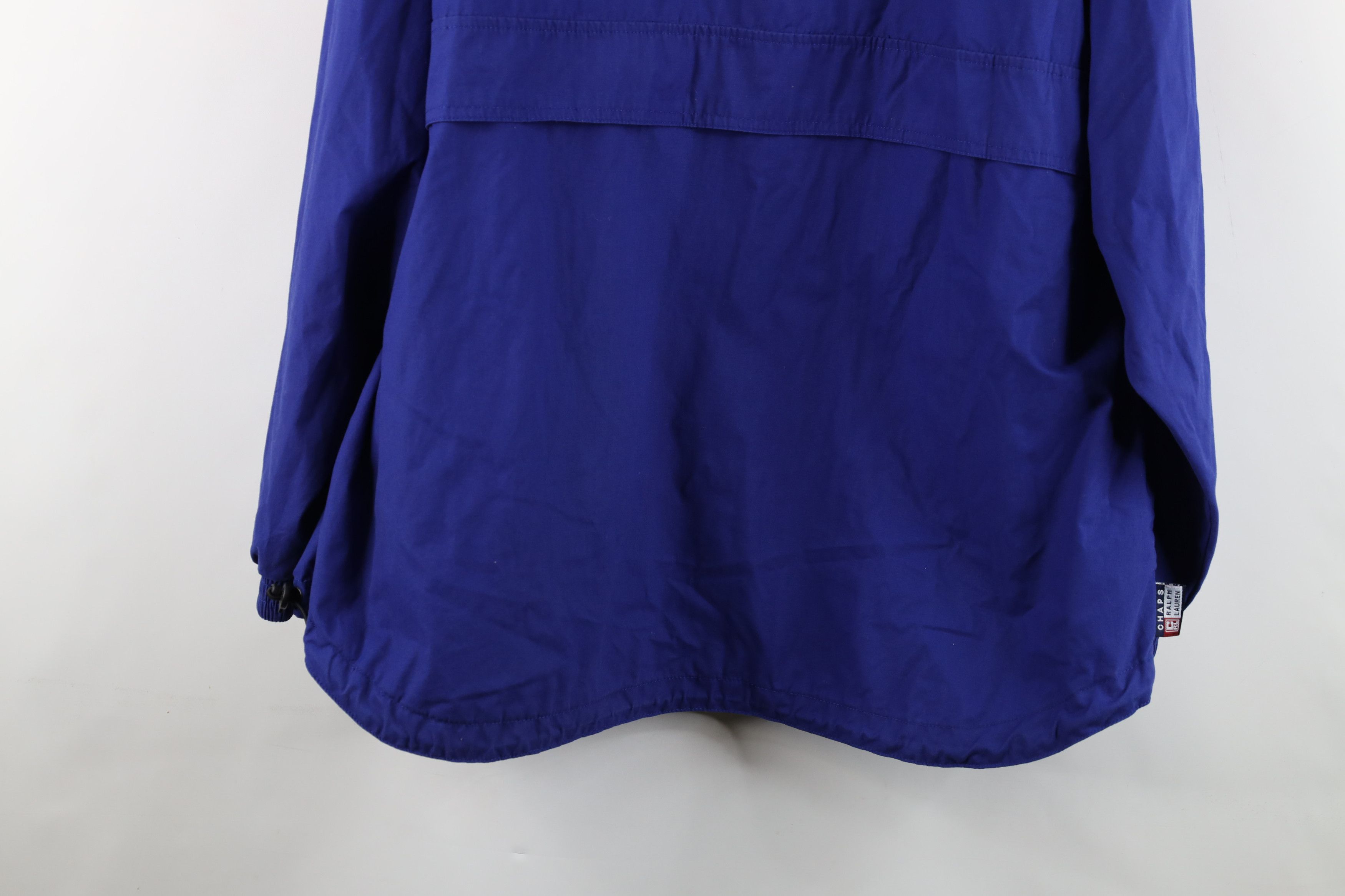 Ralph Lauren × Vintage Vintage 90s Chaps Ralph Lauren Hooded Anorak Jacket Blue Size US L / EU 52-54 / 3 - 14 Thumbnail