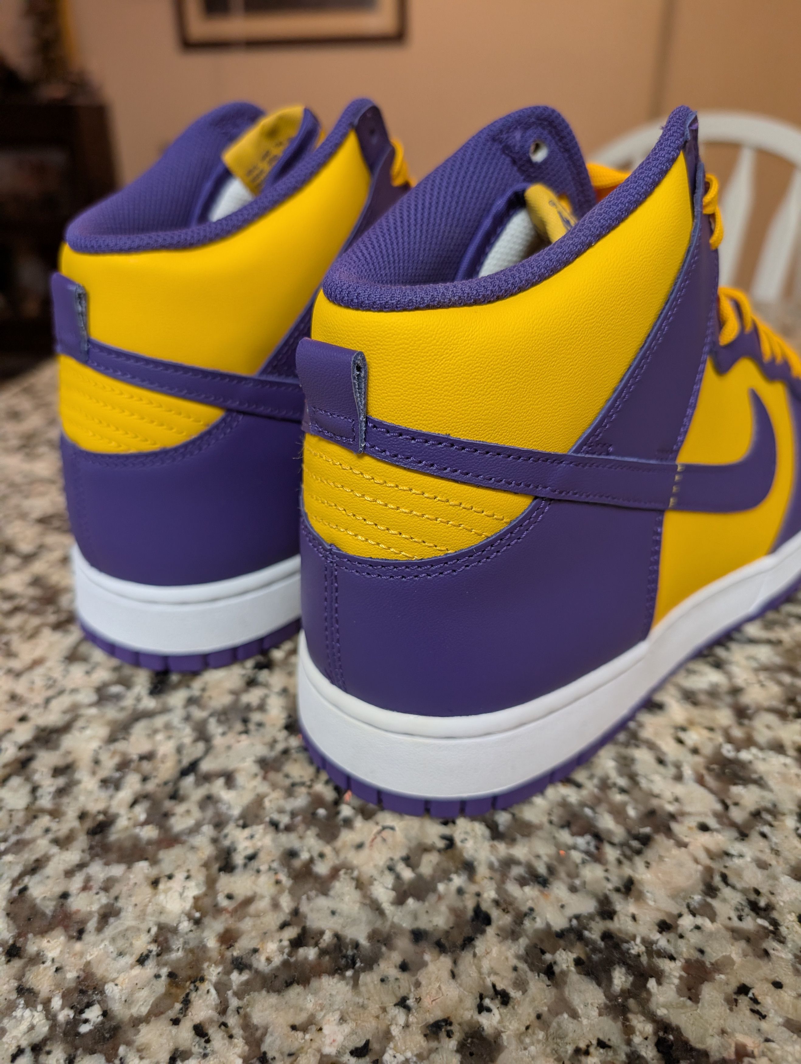 Nike Nike Dunk High Retro " Lakers " Size US 13 / EU 46 - 5 Thumbnail