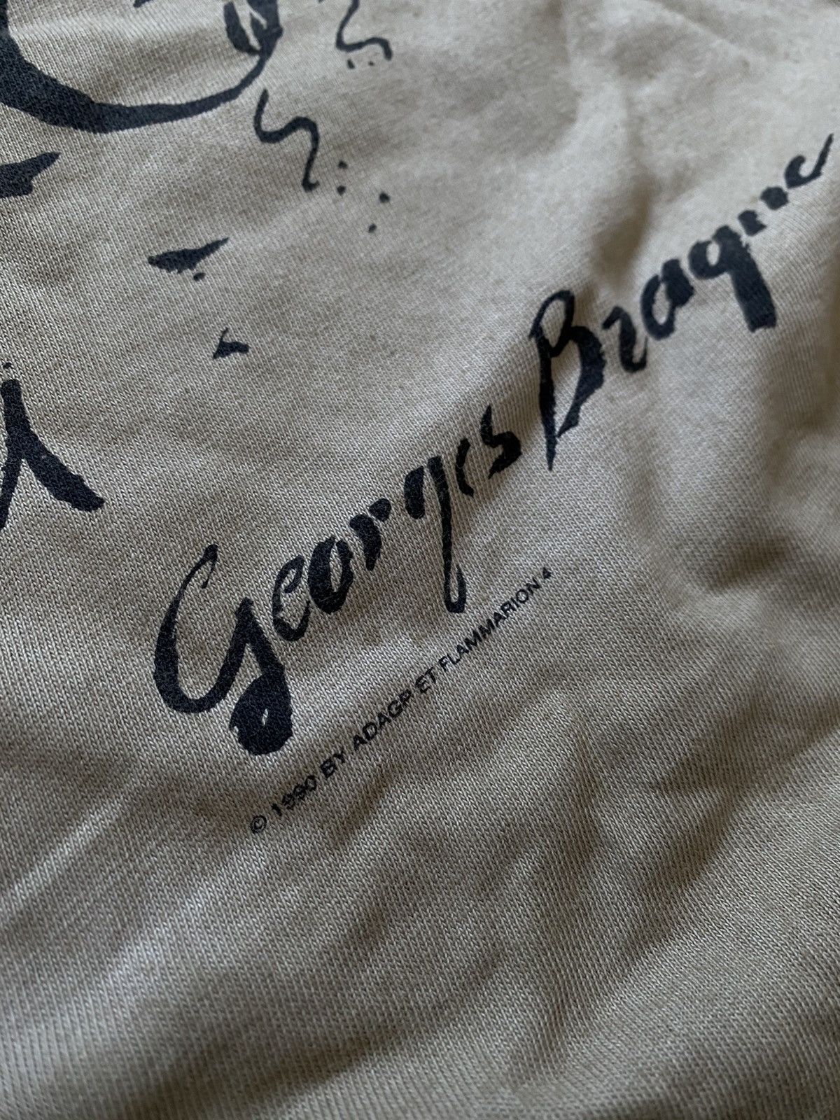 Vintage Vintage 1990 Beige Dyed Art Georges Braque Tee Size US XL / EU 56 / 4 - 3 Thumbnail