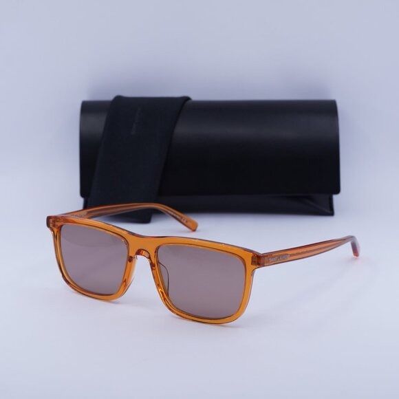 Saint Laurent Paris Saint Laurent SL501 005 Sunglasses Transparent Orange Square Size ONE SIZE - 11 Thumbnail