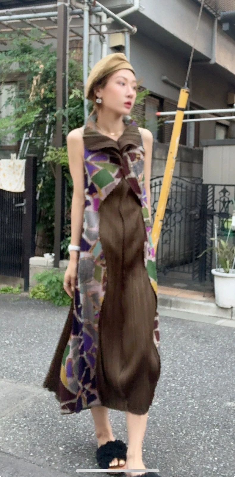 Issey Miyake Issey Miyake size:4 Brown dress Size M / US 6-8 / IT 42-44 - 9 Thumbnail