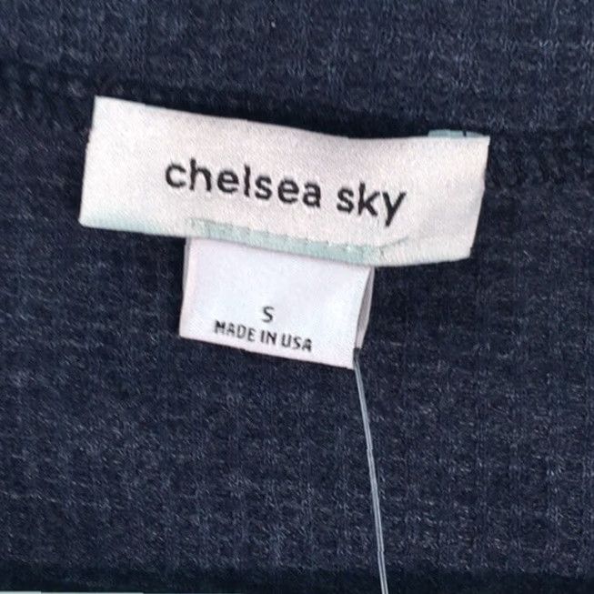 Vintage Chelsea Sky Womens Top Crew Neck Navy Blue Lace Up Long Sleeve Small Size S / US 4 / IT 40 - 7 Thumbnail