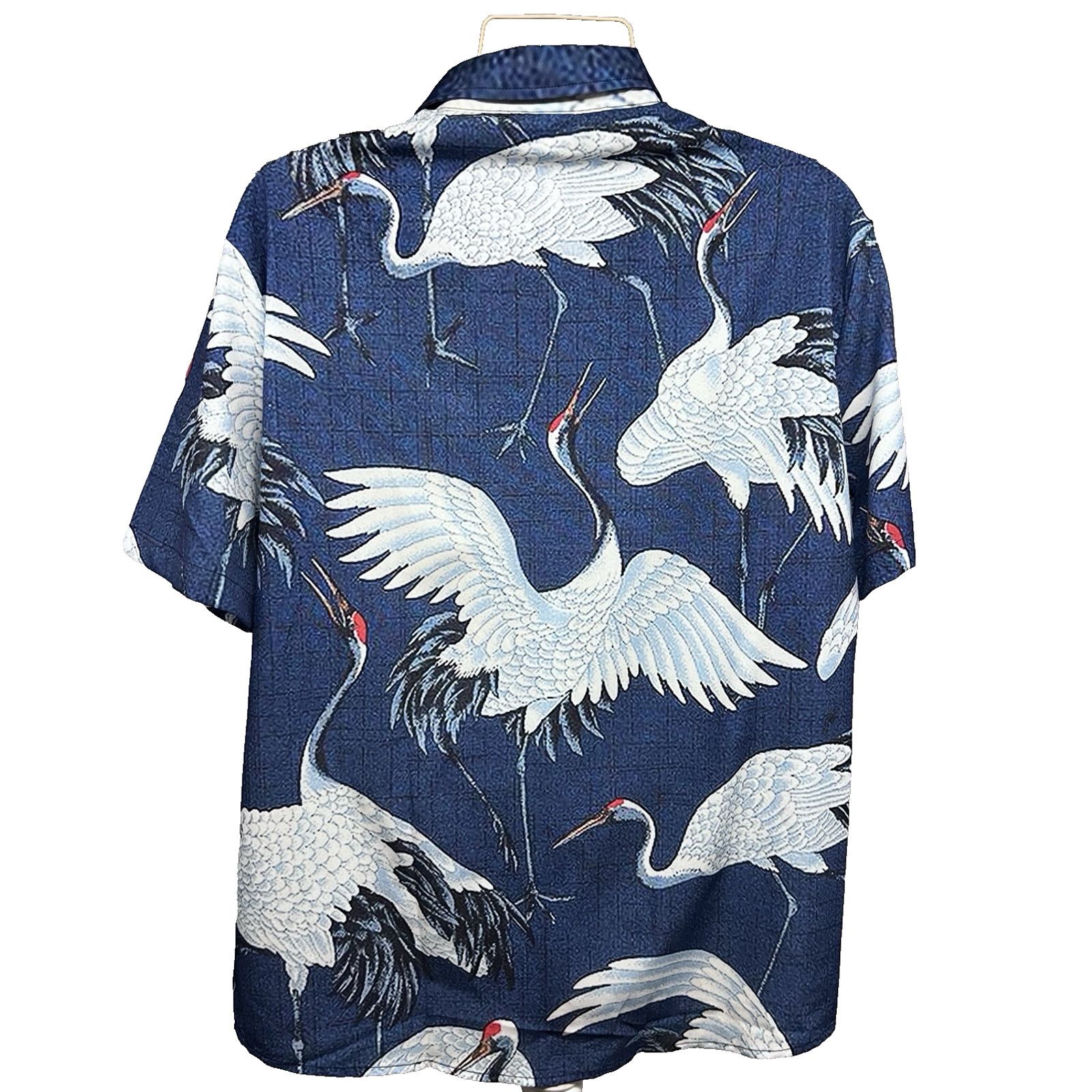 Other Blue Button Shirt Large All Over Graphic Stork Bird Pocket Size US L / EU 52-54 / 3 - 2 Thumbnail