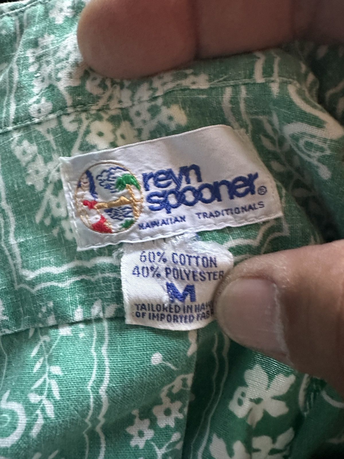 Reyn Spooner Reyn Spooner Hawaiian Print Green 3/4 Button Men's M Size US M / EU 48-50 / 2 - 4 Thumbnail
