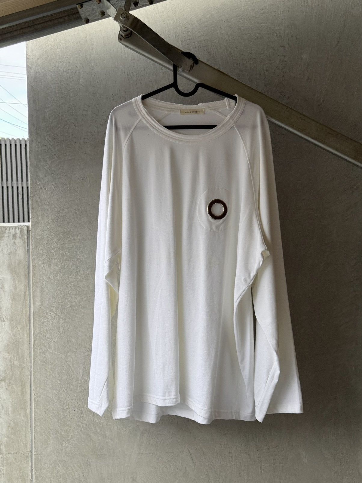 Craig Green CRAIG GREEN White Metal Ring Long Sleeve Tee Size US XL / EU 56 / 4 - 1 Thumbnail