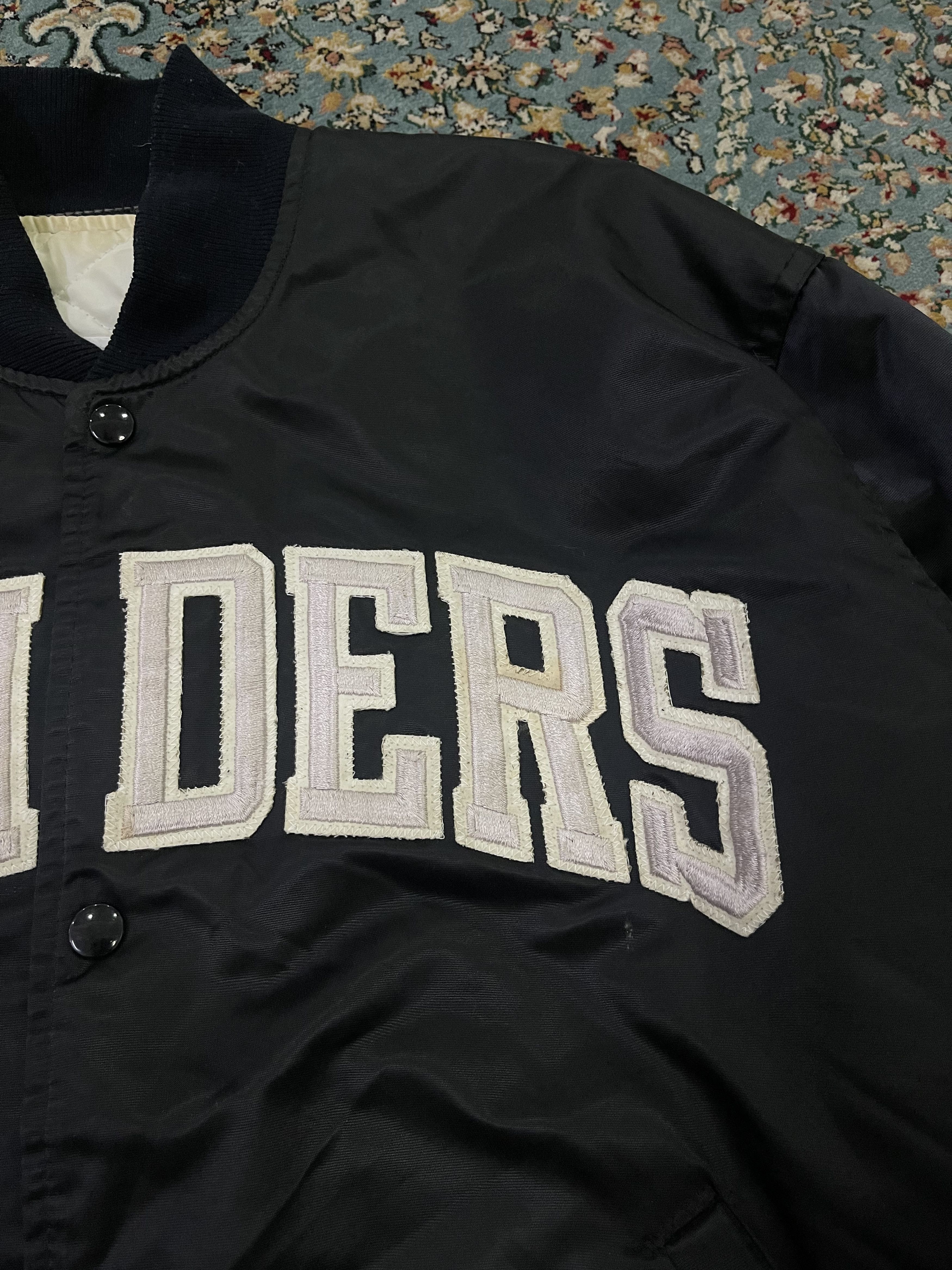 NFL × Vintage Vtg 90s Rare Oakland Raiders Satin Jacket Size US L / EU 52-54 / 3 - 5 Thumbnail