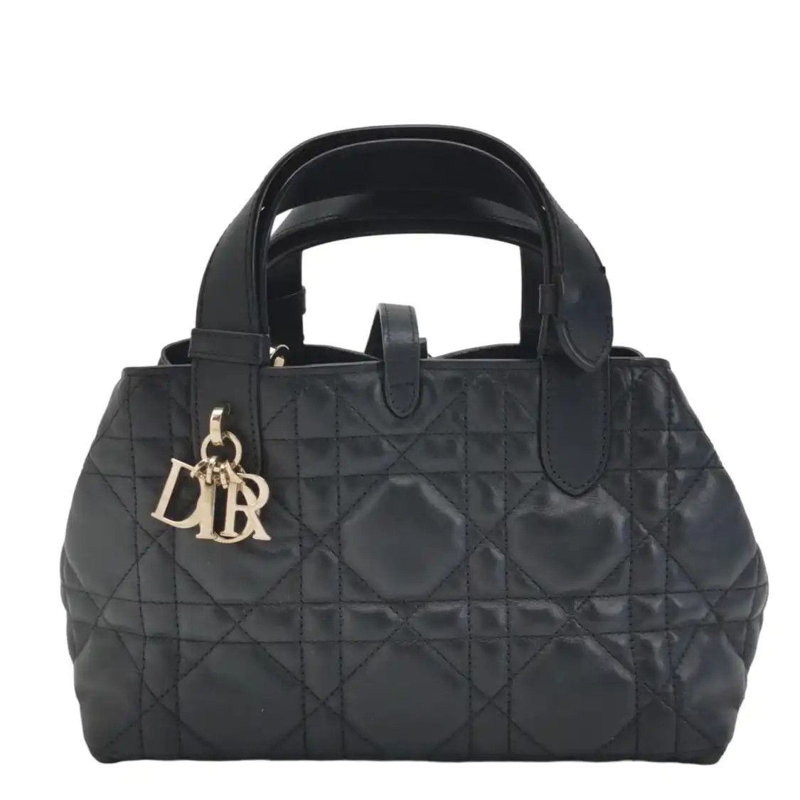 Dior DIOR Toujours Small black cowhide leather rattan plaid handbag Size ONE SIZE - 1 Thumbnail