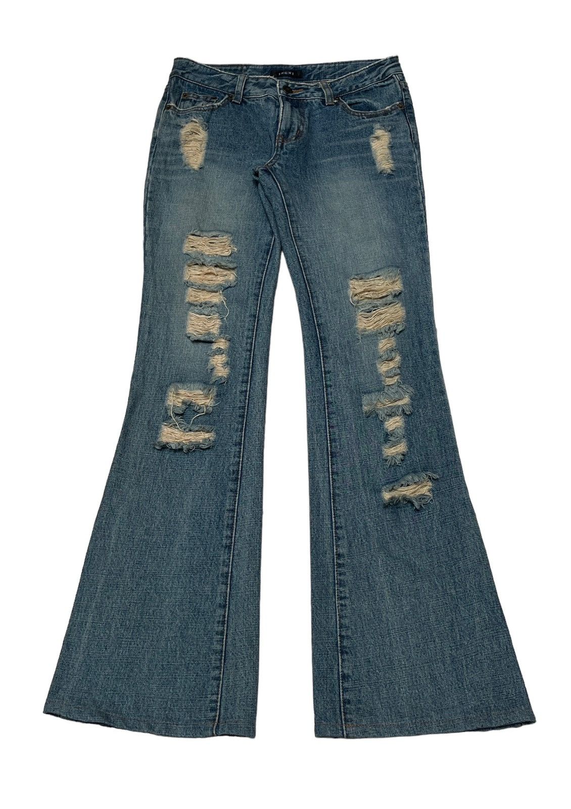 Vintage Japanese Brand Ingni Ripped Jeans 2000s