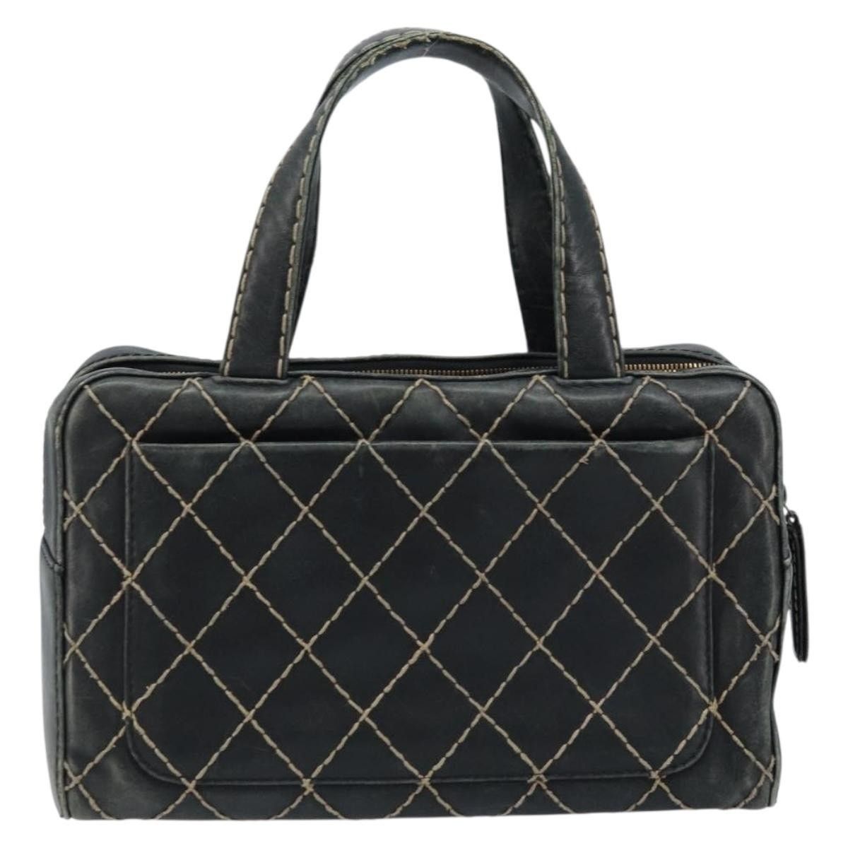 Chanel Chanel Wild Stitch Handbag Leather Black CC Size ONE SIZE - 2 Thumbnail