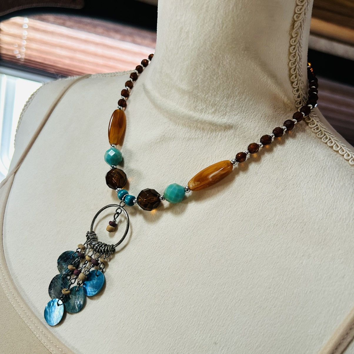 Handmade Handcrafted repurpose southwest style beaded necklace Size ONE SIZE - 3 Thumbnail