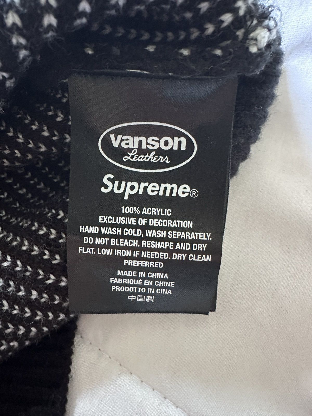 Supreme × Vanson Leathers Supreme Vanson Leathers Sweater Size US S / EU 44-46 / 1 - 4 Thumbnail