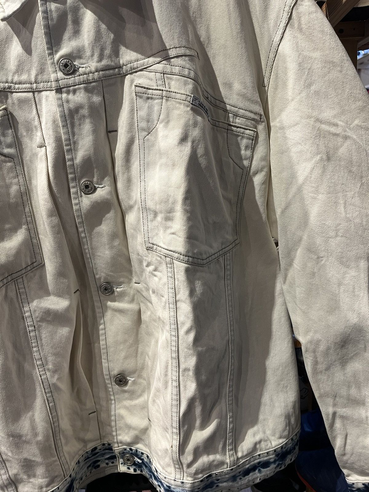 Marithe + Francois Girbaud × Vintage Le Jean De Marithe Francois Girbaud Gradient white denim Size US XXL / EU 58 / 5 - 4 Thumbnail