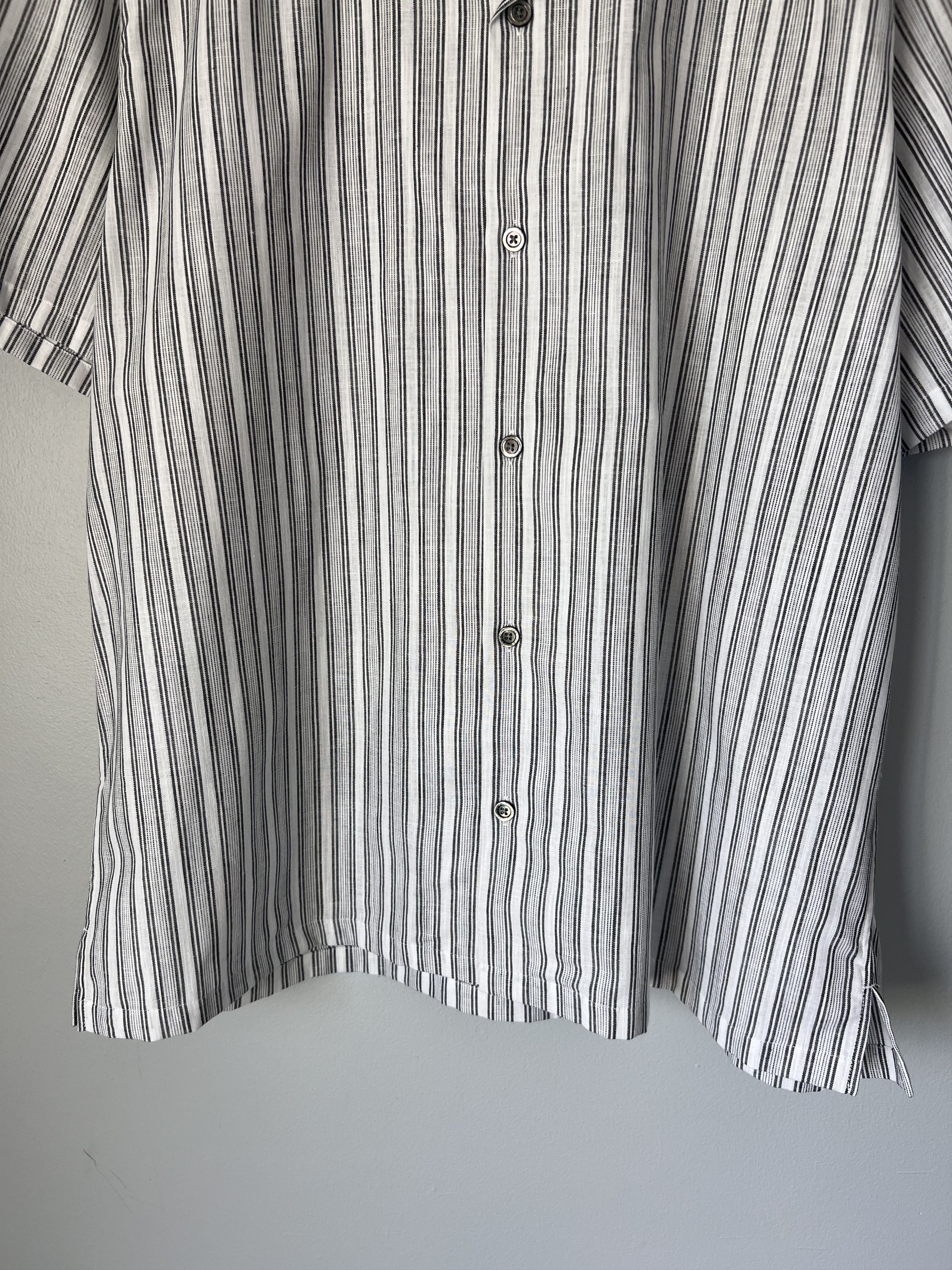 Aime Leon Dore Aime Leon Dore Striped Leisure Shirt in Black White Size US L / EU 52-54 / 3 - 3 Thumbnail