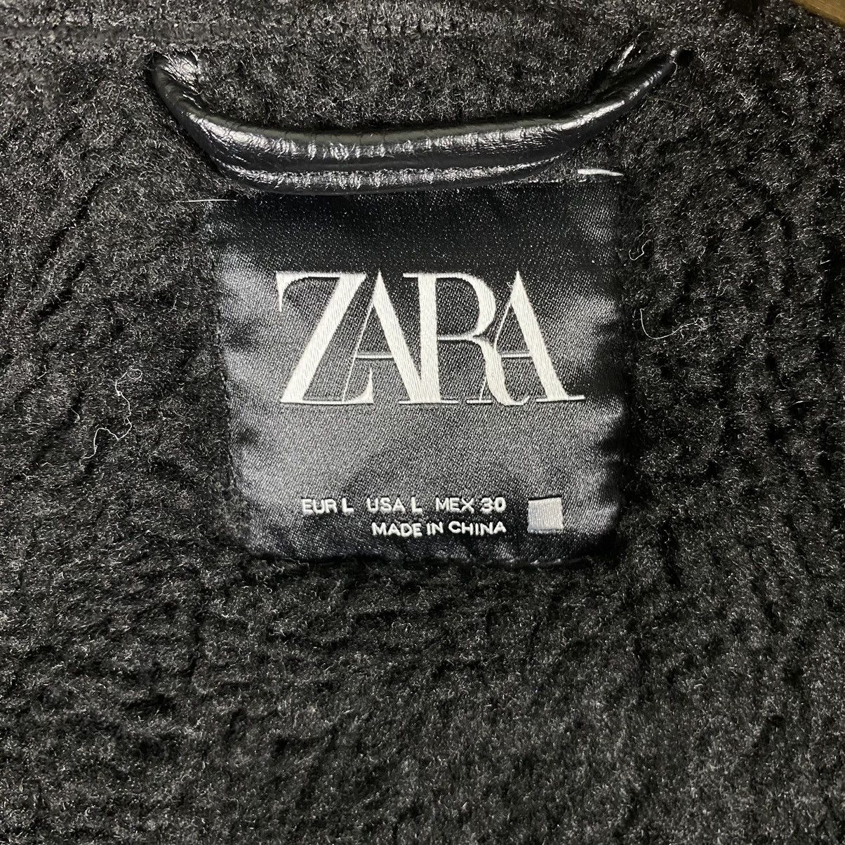 Zara Zara Black Faux Suede Jacket Size L / US 10 / IT 46 - 7 Thumbnail