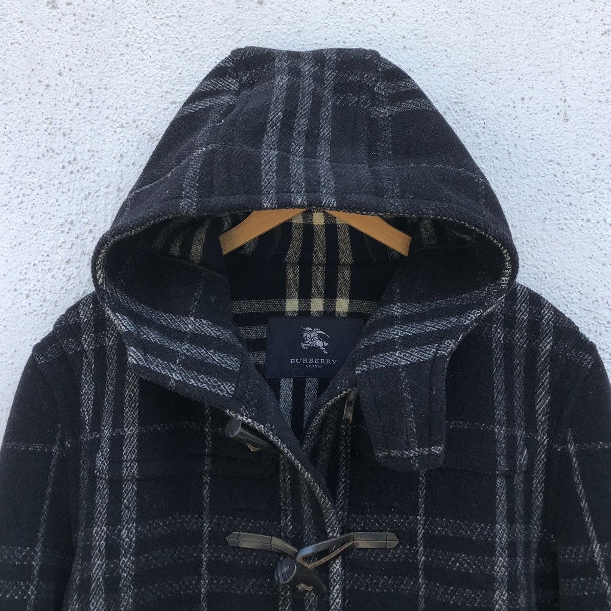 Burberry Authentic Burberry London Novacheck Wool Duffle Coat Jacket Size US M / EU 48-50 / 2 - 18 Thumbnail